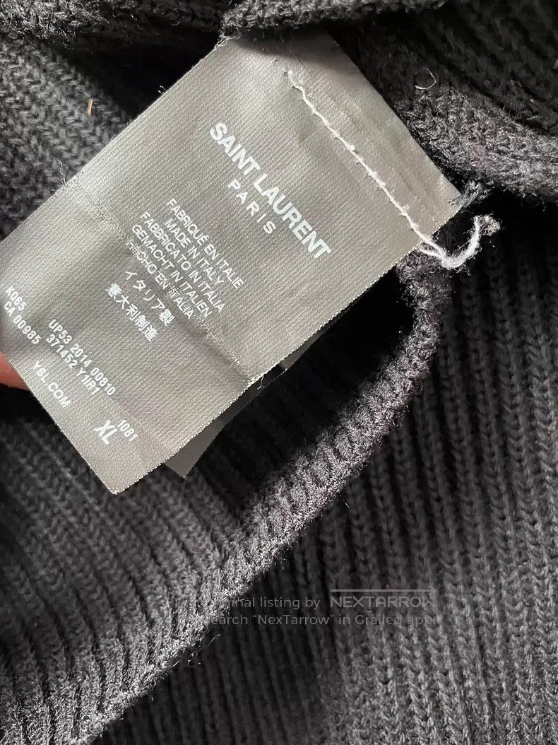 Saint Laurent Paris Saint Laurent Paris Studded Round Neck Knit Sweater Size US XL / EU 56 / 4 - 5 Thumbnail