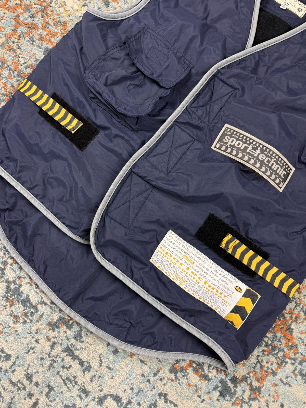 Japanese Brand × Vintage Crazy Vintage 90s Daniel Poole rave techno reflective vest Size US L / EU 52-54 / 3 - 6 Thumbnail