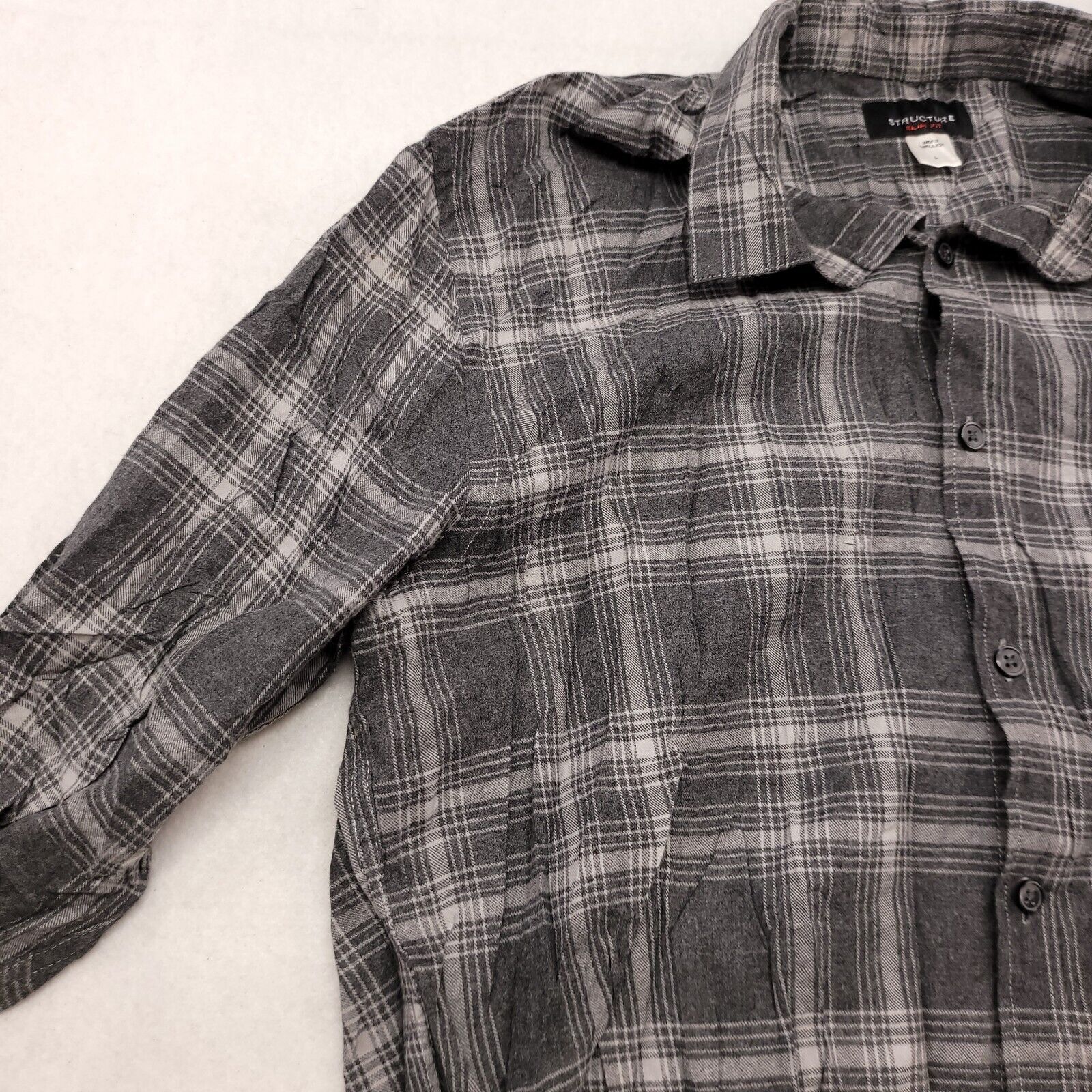 Structure Structure Tartan Flannel Button Up Shirt Mens Size Large L Size US L / EU 52-54 / 3 - 4 Thumbnail