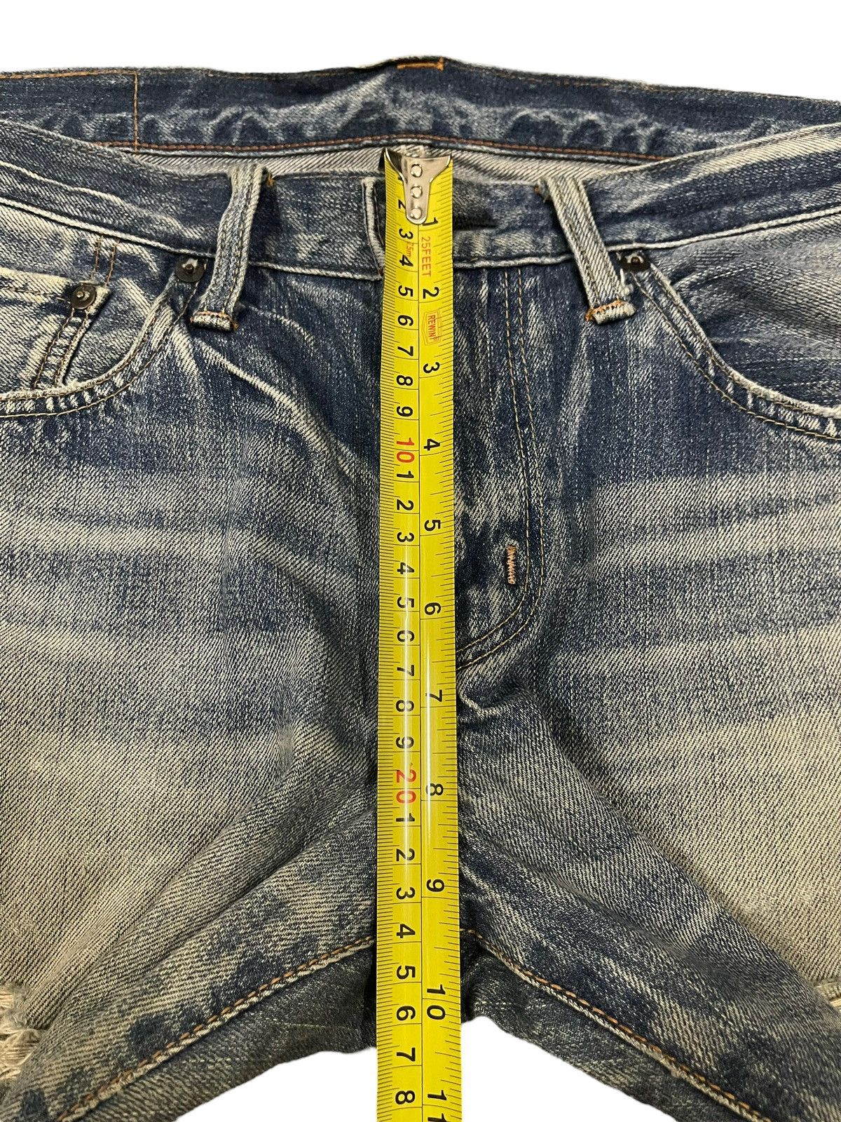 Edwin Vintage 90s Edwin Blue Wash Distressed Destroyer Jeans Size US 32 / EU 48 - 13 Thumbnail