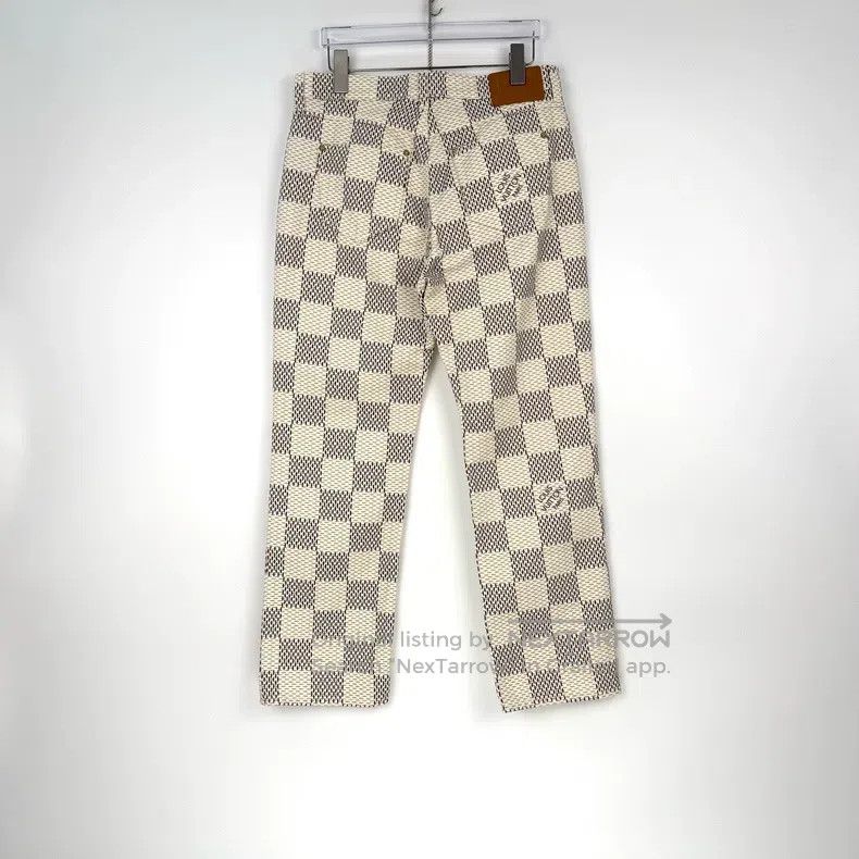 Louis Vuitton Louis Vuitton Beige Checkerboard Leather Label Pants Size US 40 / EU 56 - 4 Thumbnail