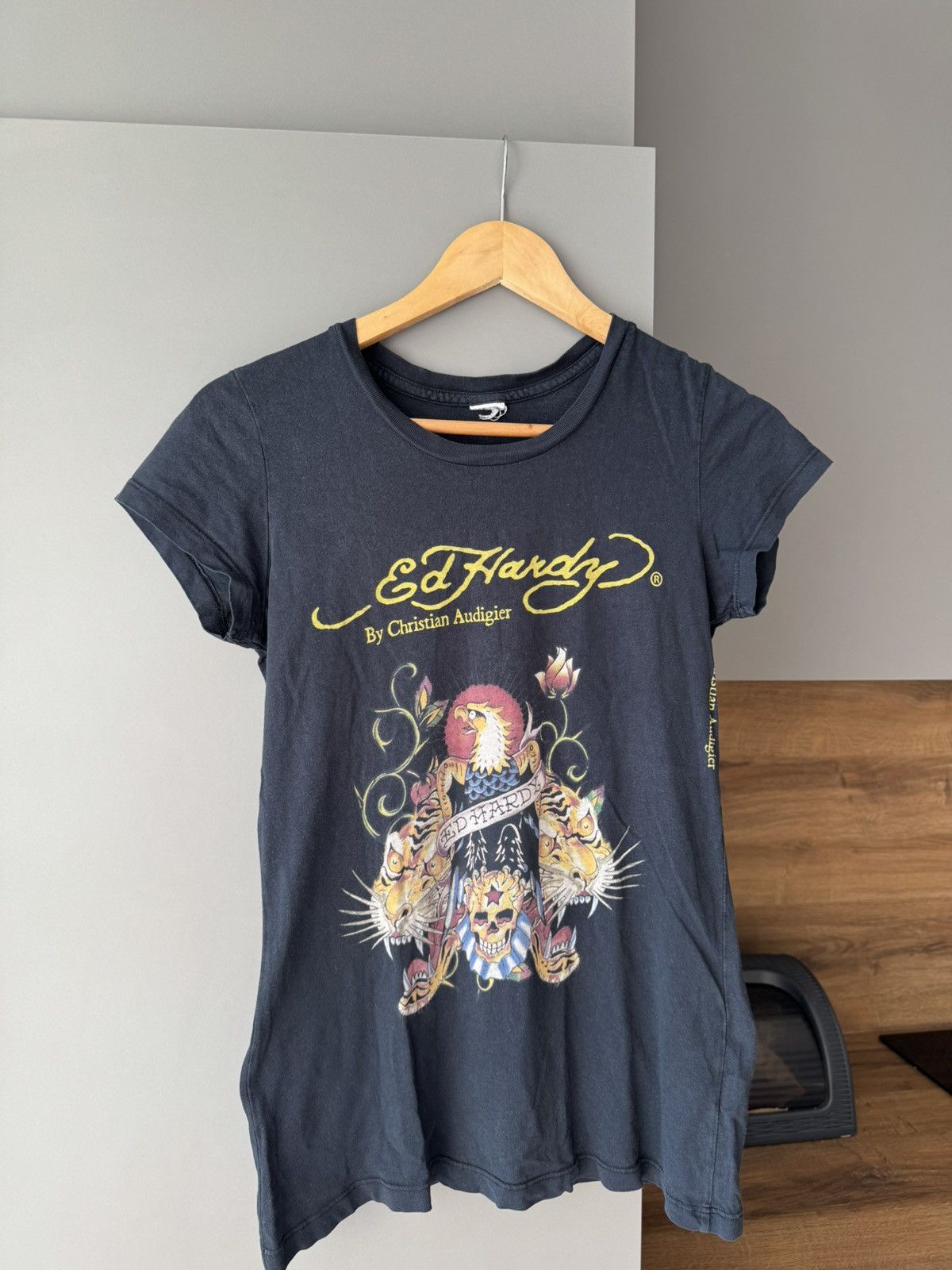 Ed Hardy × Vintage Vintage Rhinestones Ed Hardy Tee Y2K Size M / US 6-8 / IT 42-44 - 1 Thumbnail