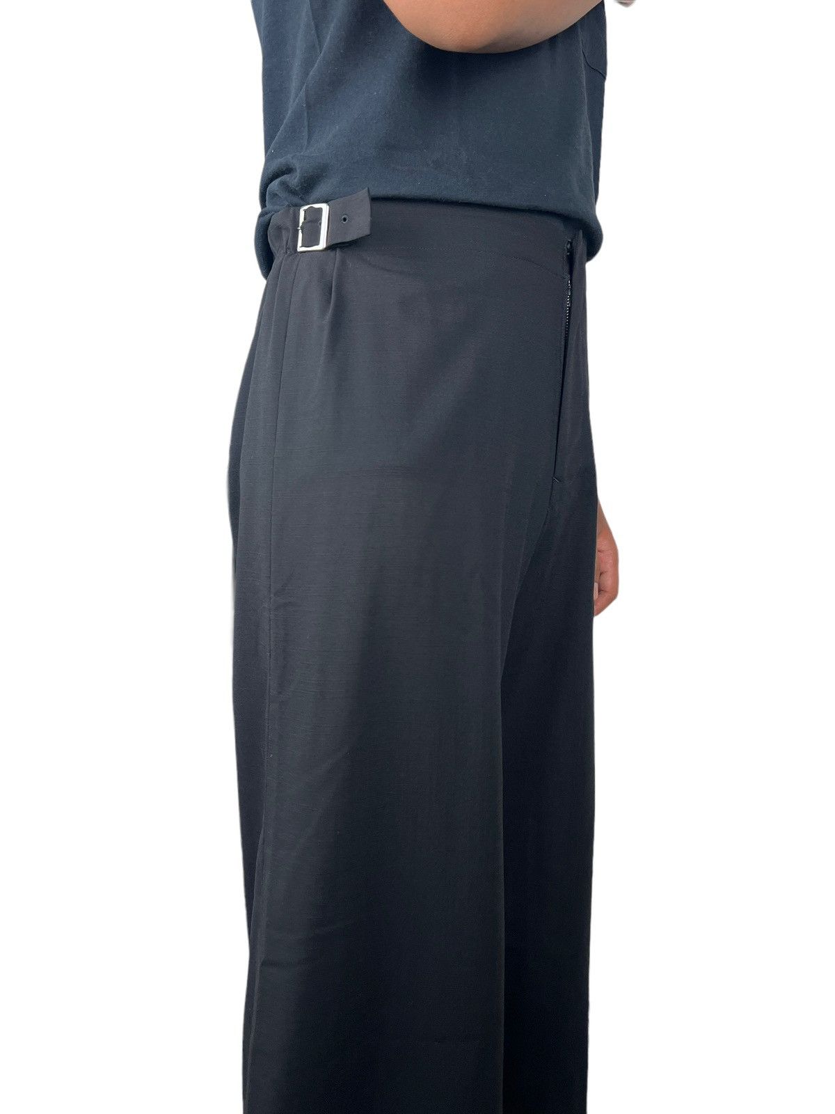 Yohji Yamamoto Vintage Yohji Yamamoto Wide Leg Wool Trousers Size US 33 - 3 Thumbnail