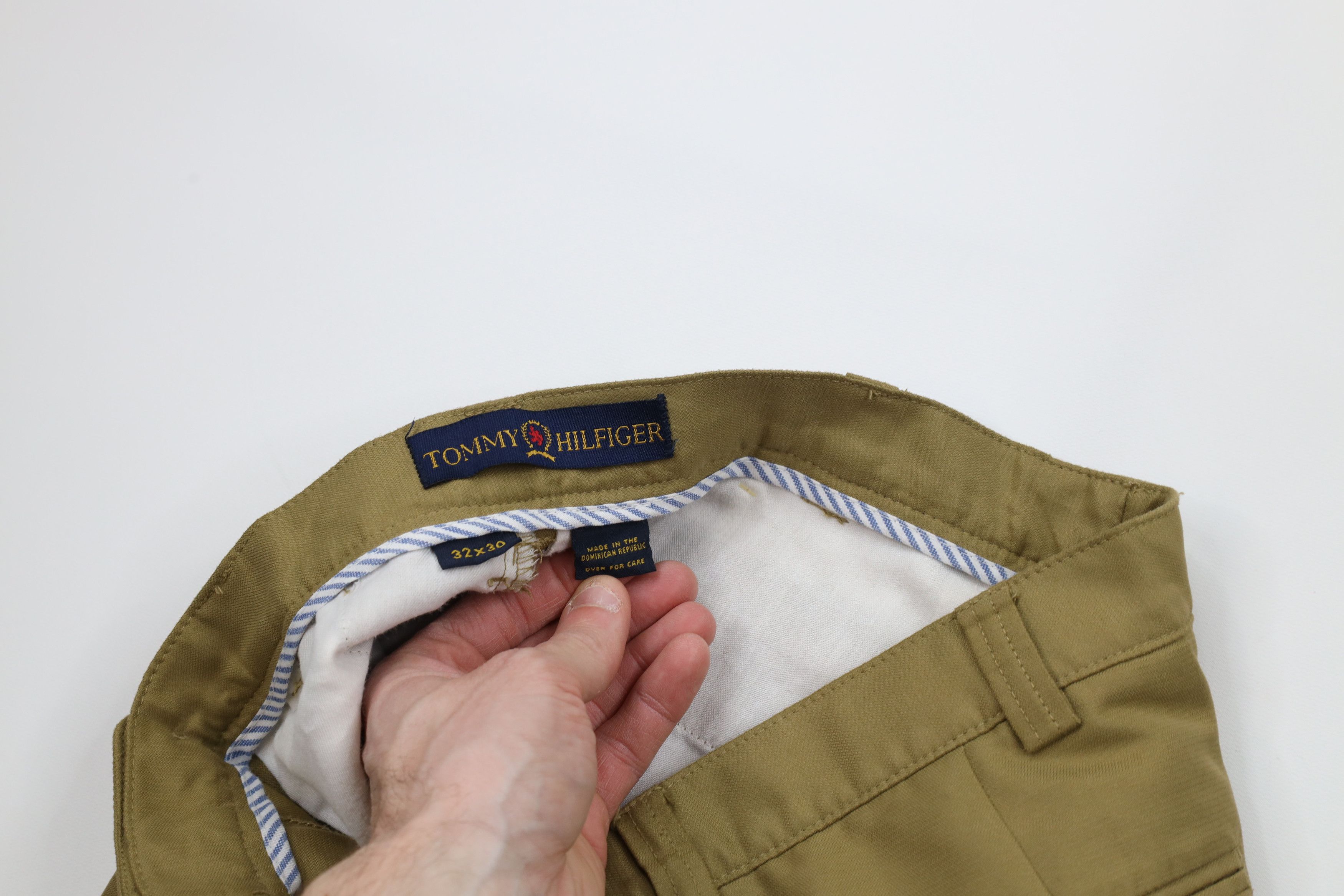 Tommy Hilfiger × Vintage Vintage 90s Tommy Hilfiger Cuffed Wide Leg Chino Pants Brown Size US 32 / EU 48 - 7 Thumbnail