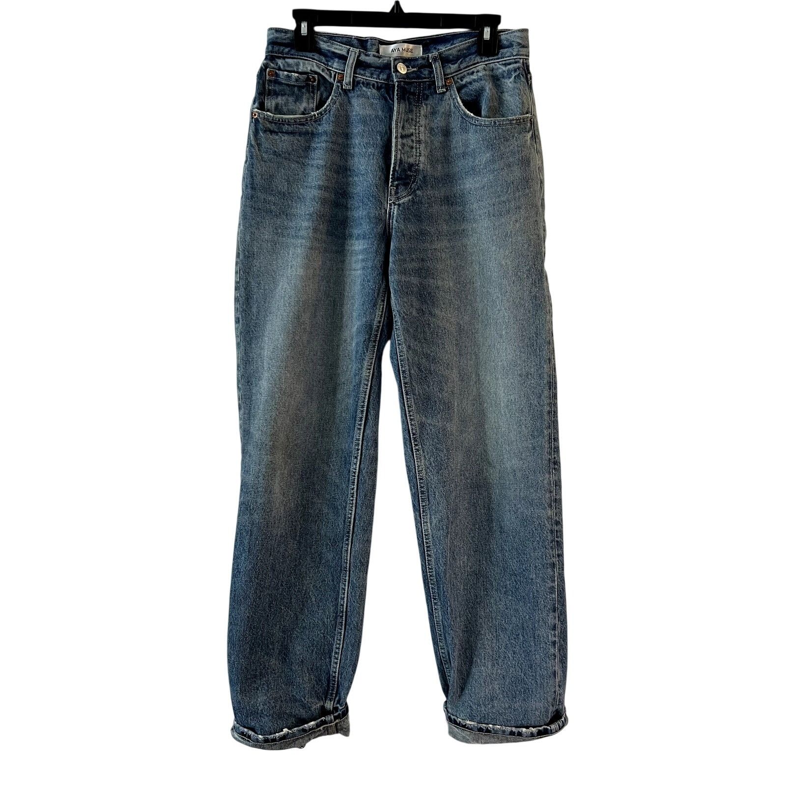 AYA MUSE Aya Muse Baggy Jeans size Small Blue Cotton Size 26" / US 2 / IT 38 - 2 Thumbnail