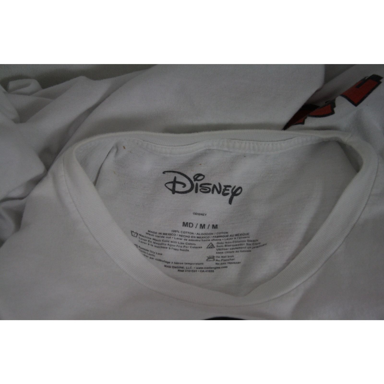 Disney Mickey Mouse Classic Logo Disney Double Sided White Shirt M Size US M / EU 48-50 / 2 - 6 Thumbnail
