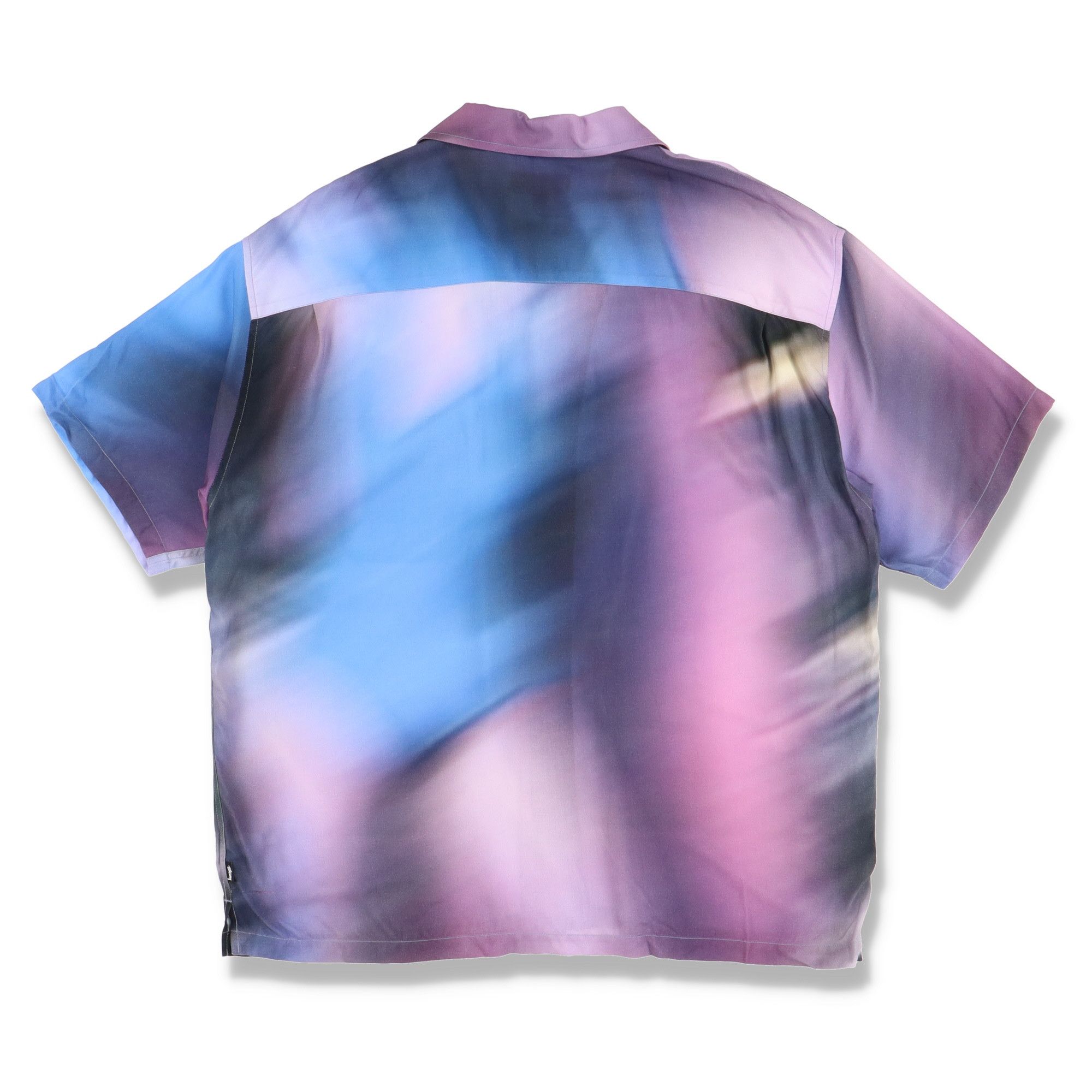 Stussy Blue Motion Pattern Viscose Short Sleeve Shirt Size US S / EU 44-46 / 1 - 7 Thumbnail