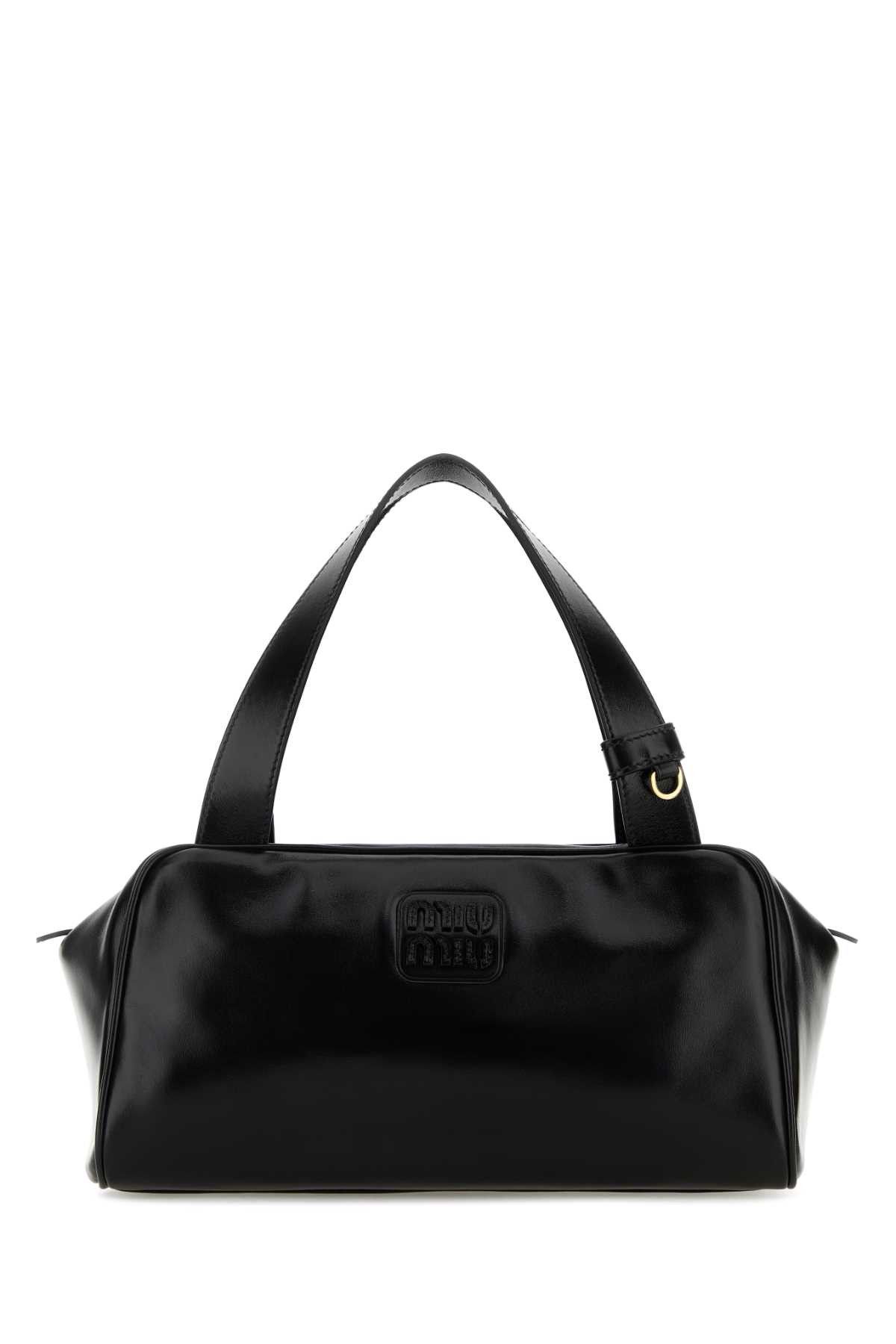 Miu Miu Black Leather Handbag Size ONE SIZE - 1 Thumbnail