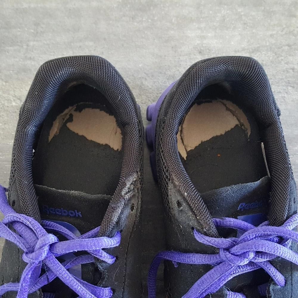 Reebok Black Purple Reebok Sneaks Size US 7 / IT 37 - 4 Thumbnail