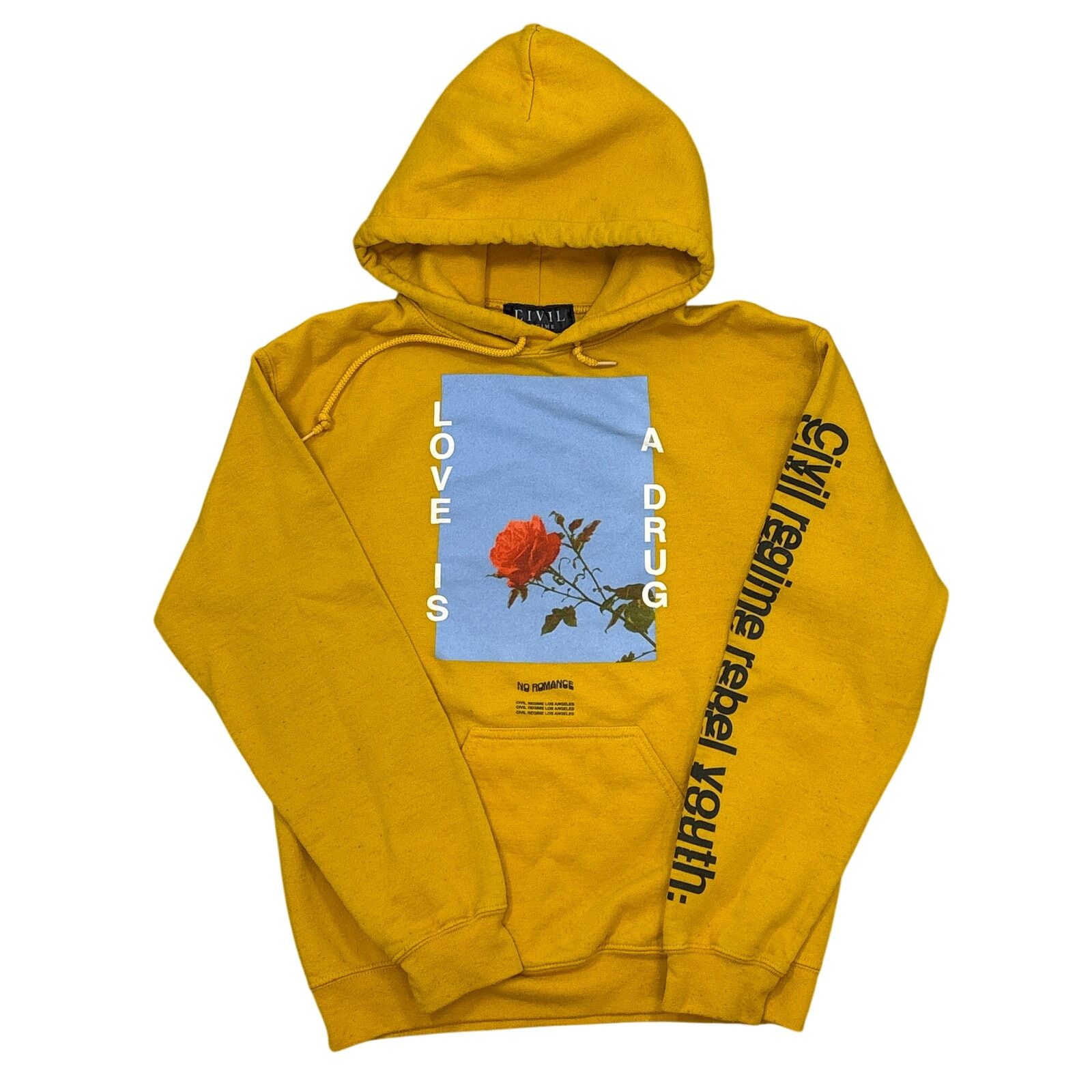 Civil Regime Civil Regime rebel youth yellow hoodie Small Love is a drug Size US S / EU 44-46 / 1 - 1 Thumbnail