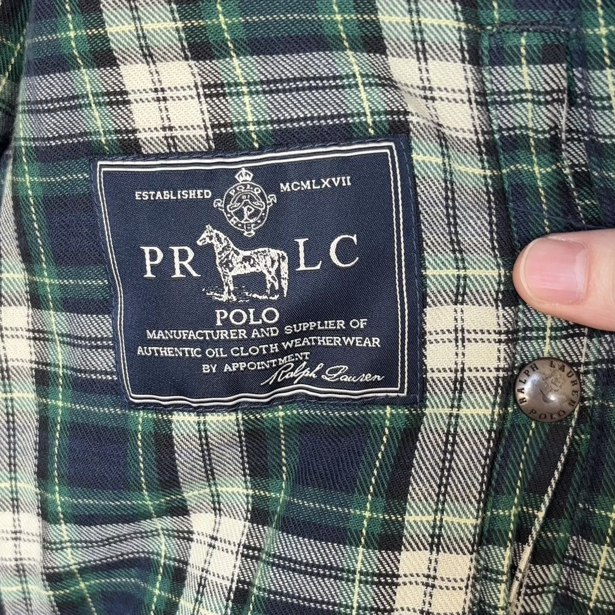 Polo Ralph Lauren Vintage Oilcloth Waxed Cotton Jacket Navy Barn Coat Field Size US XL / EU 56 / 4 - 14 Thumbnail
