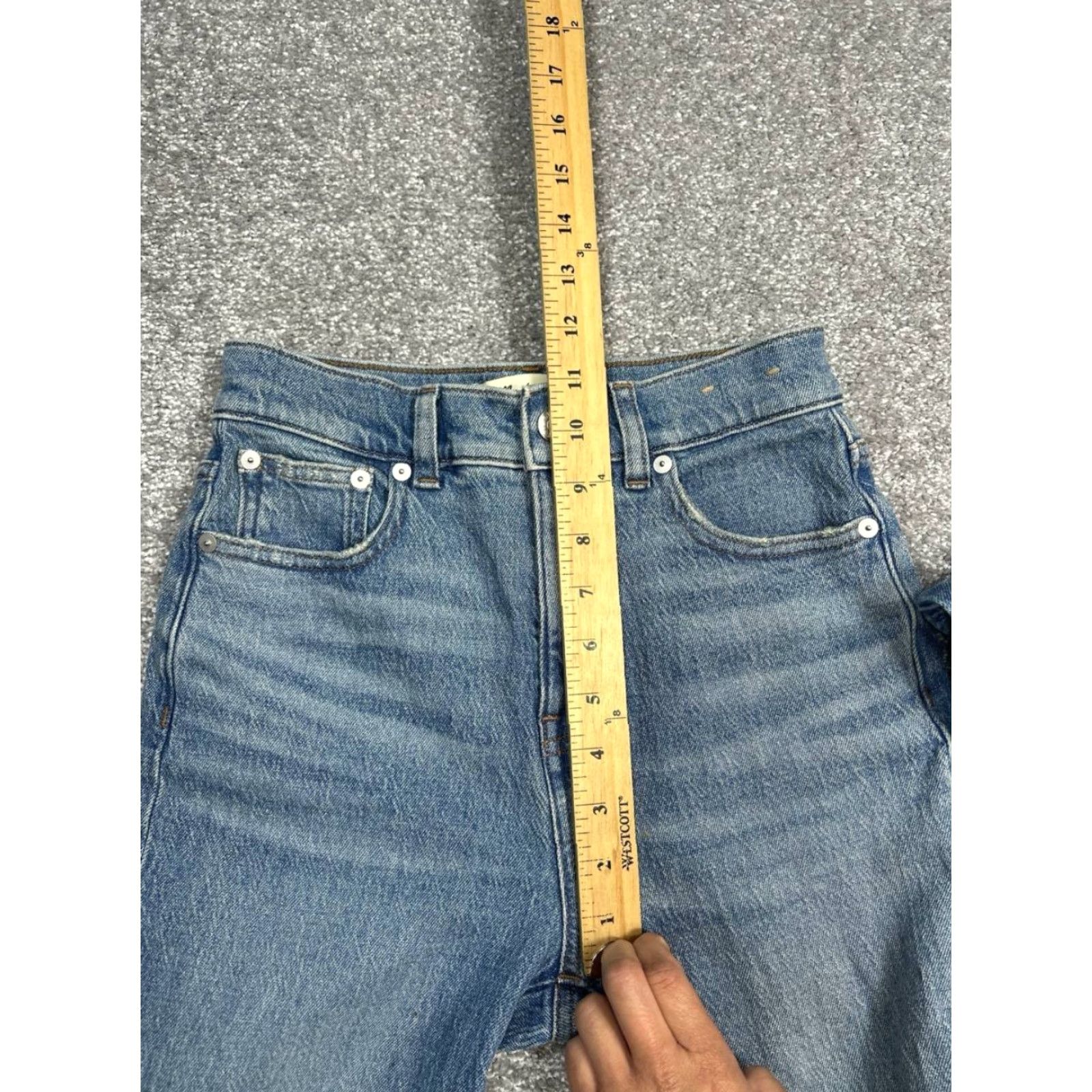 Madewell Madewell Jeans 90s Straight Womens 23 Blue Denim Cotton Stretch High Rise 24x30 Size 40" / US 18 - 4 Thumbnail