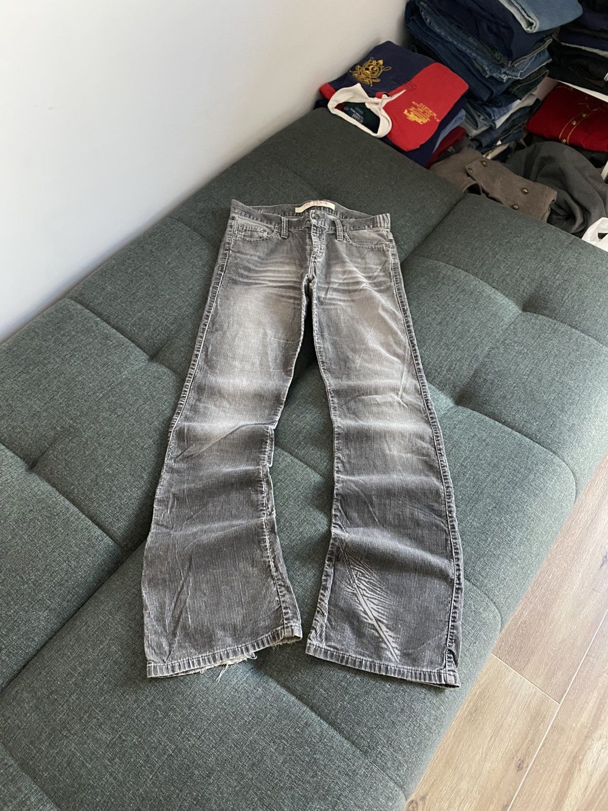 Hysteric Glamour Vintage Avant Garde Flared Velour Corduroy Pants Y2K Slim Size US 32 / EU 48 - 1 Thumbnail