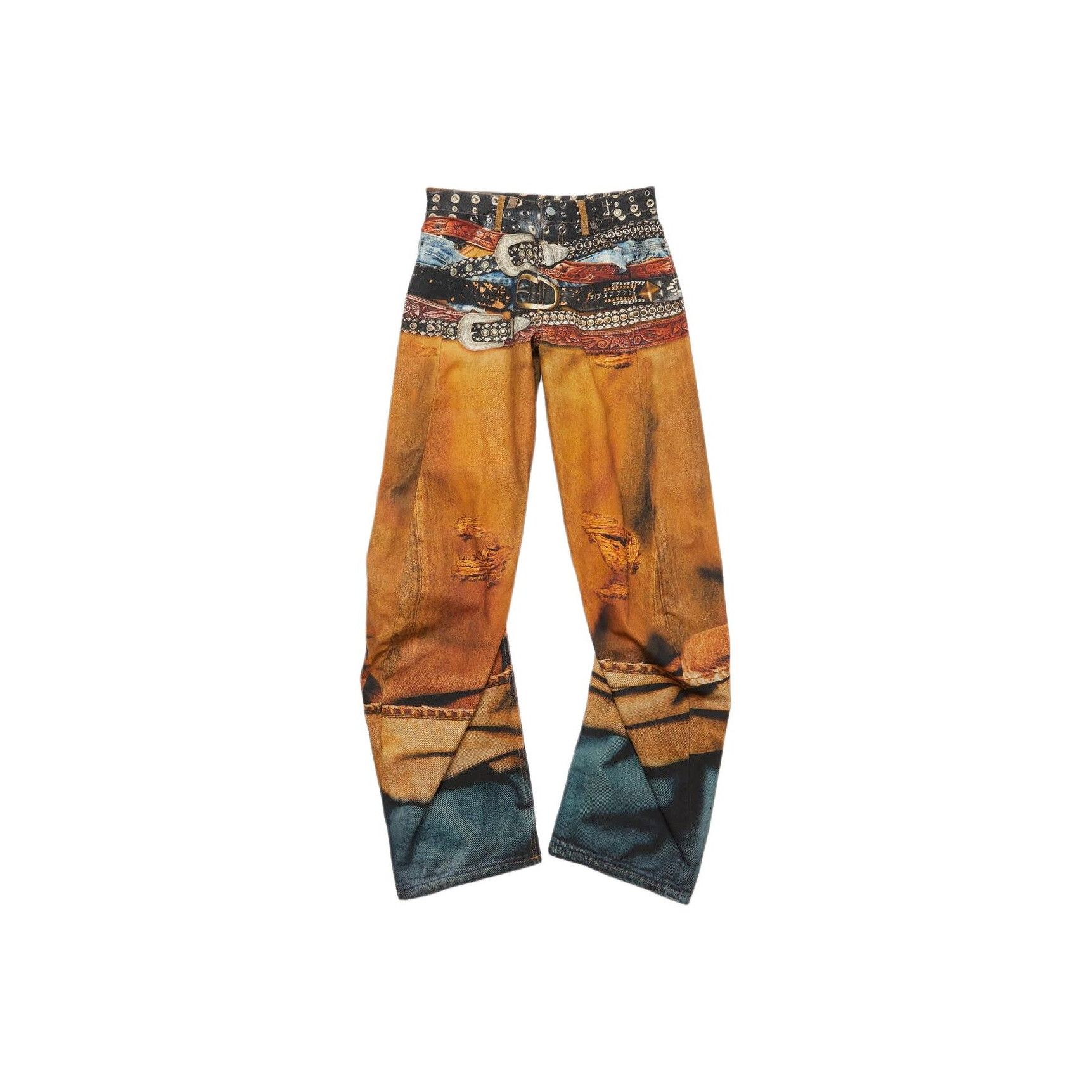 Acne Studios Acne Studios Belt Print Denim Jeans Size 32 Size US 32 / EU 48 - 1 Thumbnail