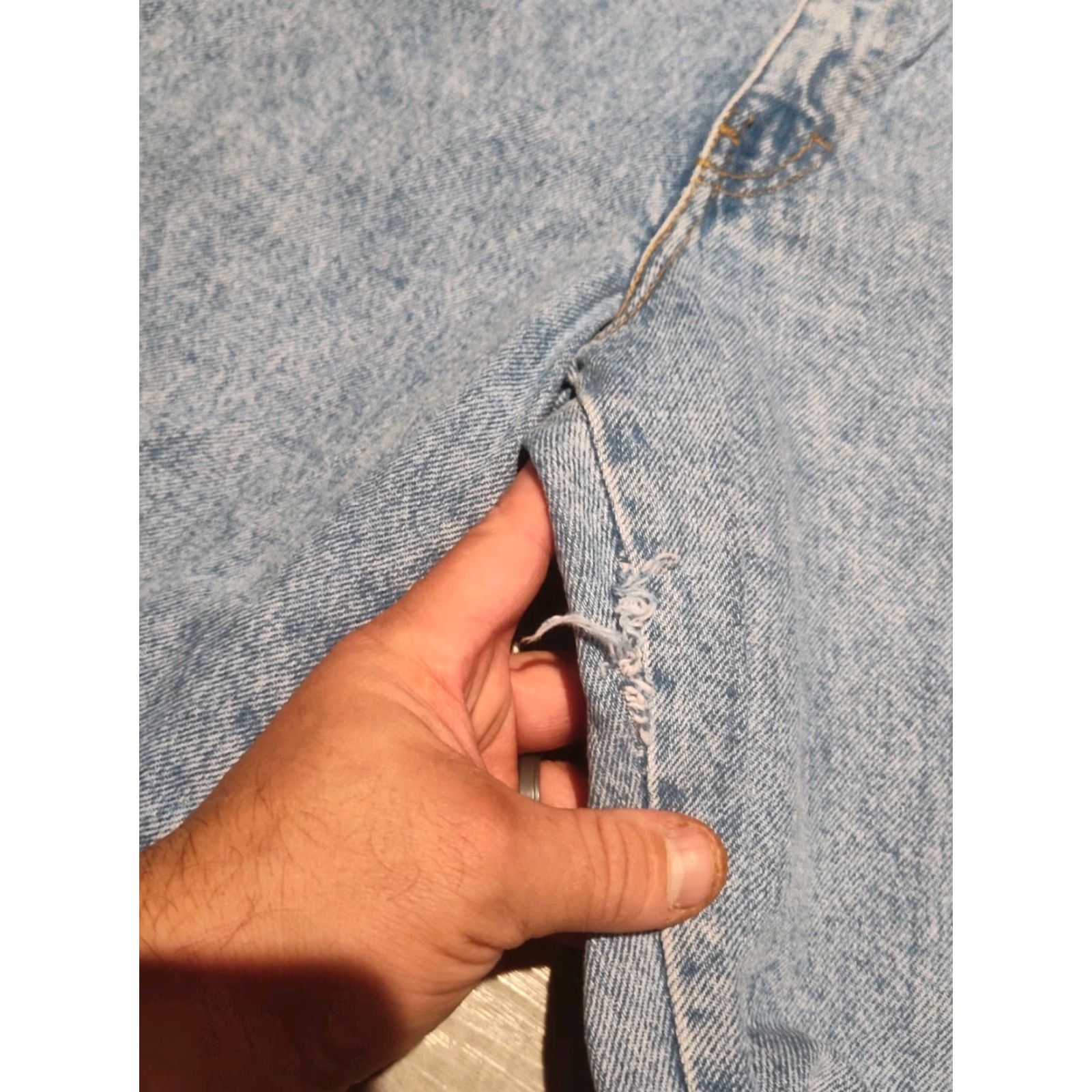 Vintage VINTAGE Sassoon Jeans Women High Rise Mom 13/14 Blue Bow Ties 80s 90s Denim, 5-Pocket, Light Wash, Regular Fit, Mexico, Womens Size 34" / US 12 / IT 48 - 5 Thumbnail