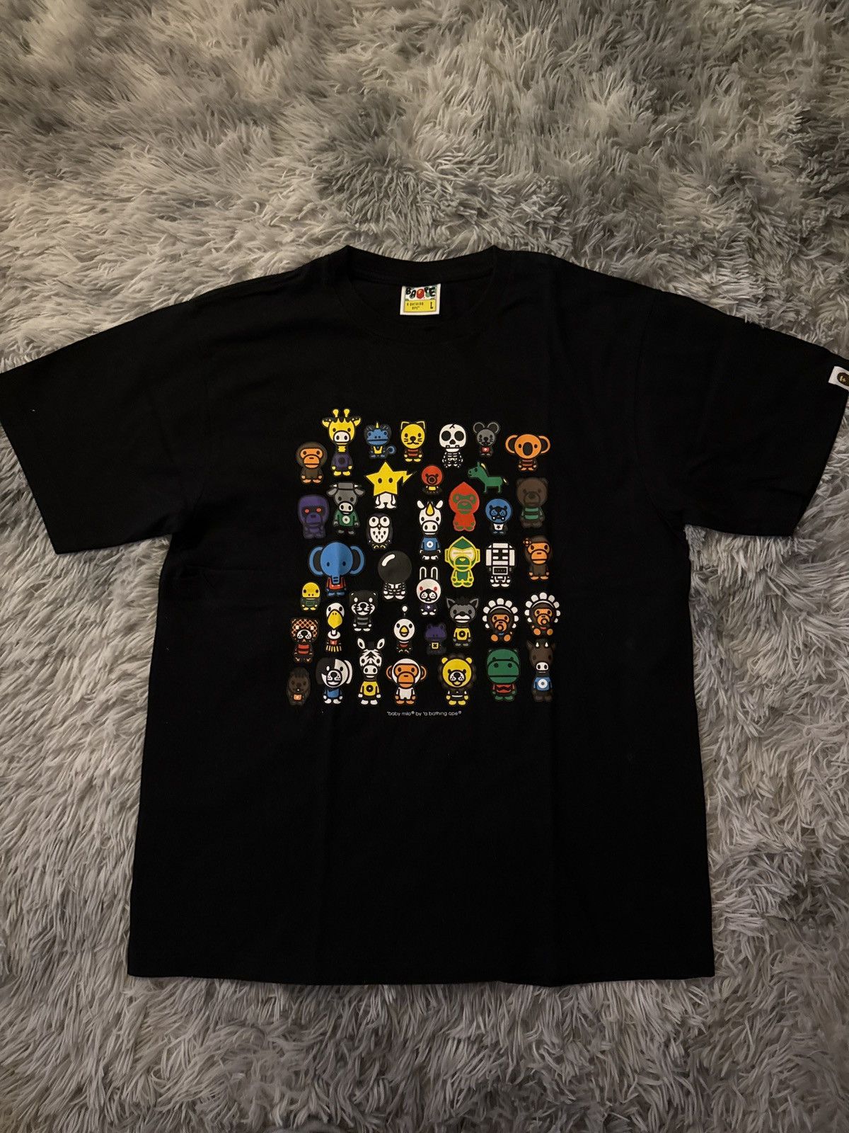 Bape Bape black t-shirt baby milo Size US L / EU 52-54 / 3 - 1 Thumbnail
