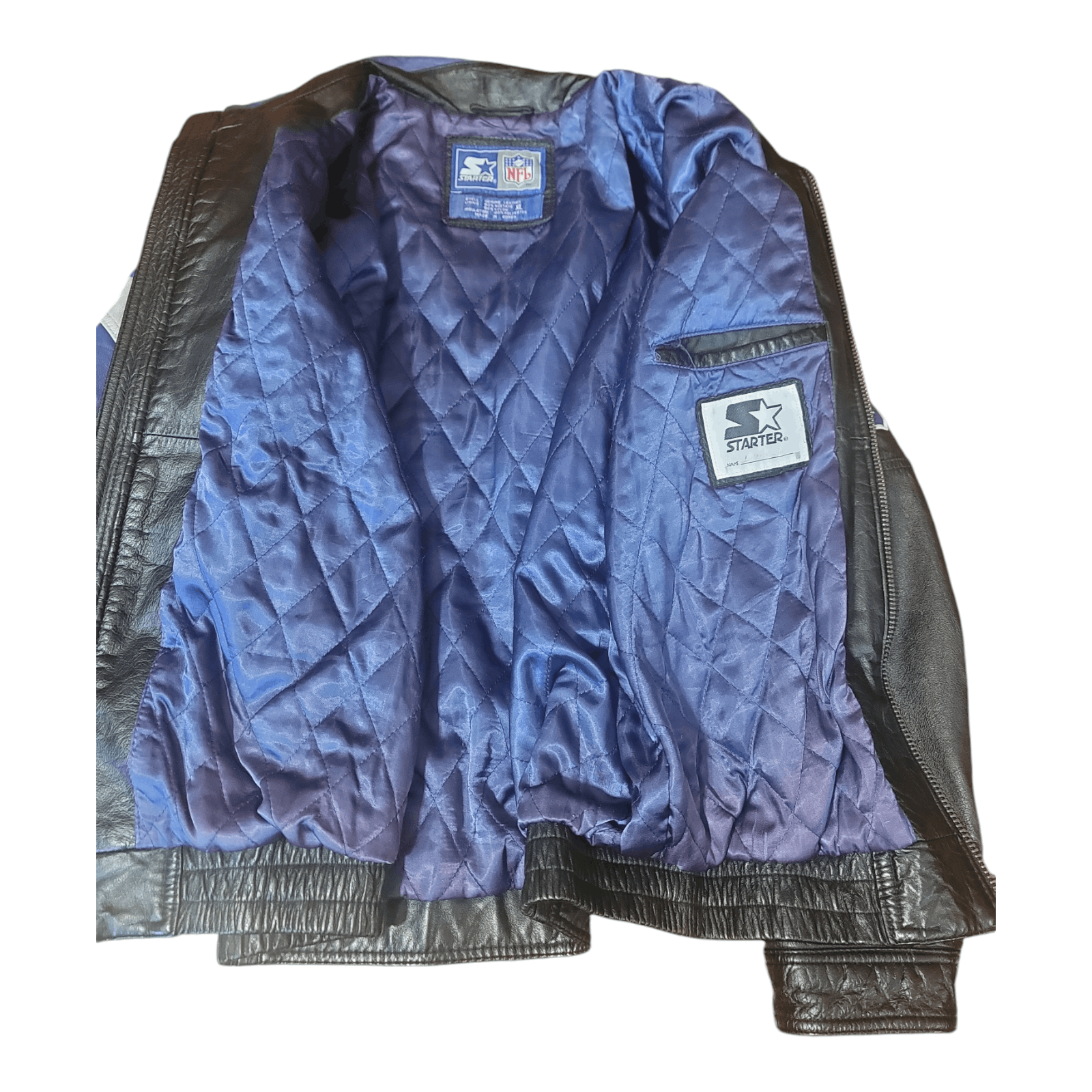 Starter Vintage Starter Dallas Cowboys Genuine Leather Coat Size US XL / EU 56 / 4 - 3 Thumbnail