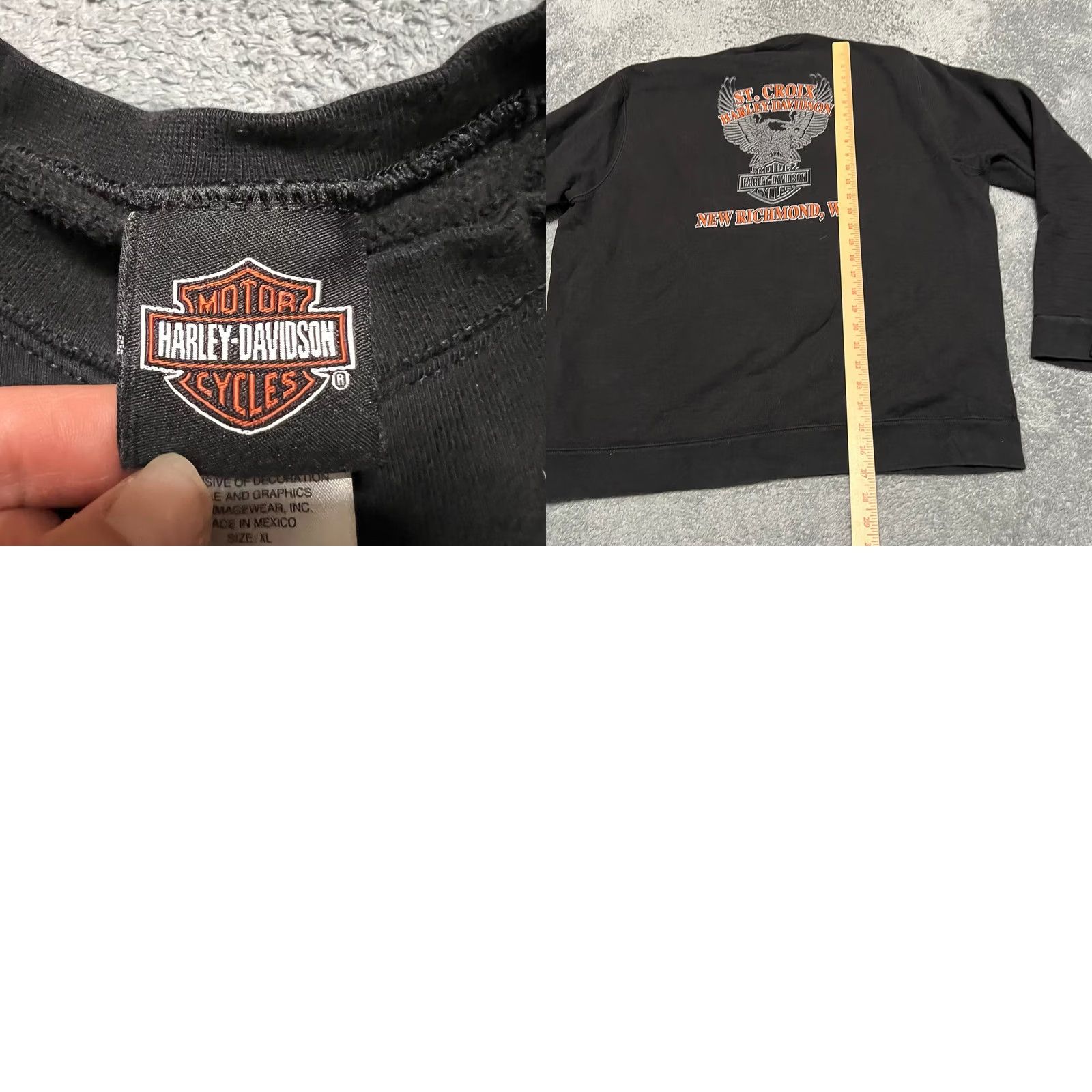 Harley Davidson Harley Davidson Sweatshirt Mens Large Crew St Croix Wisconsin Black Graphic Shirt Pullover Men L Black Graphic Size US L / EU 52-54 / 3 - 8 Thumbnail