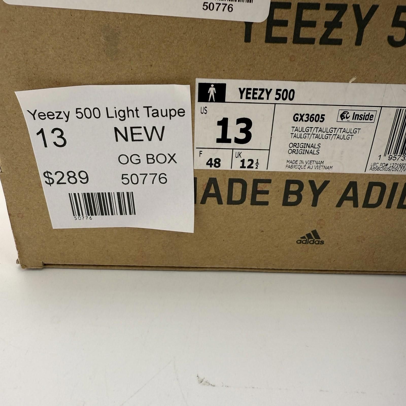 Adidas og Adidas Yeezy 500 Light Taupe US 13 New GX3605 Size US 13 / EU 46 - 10 Thumbnail
