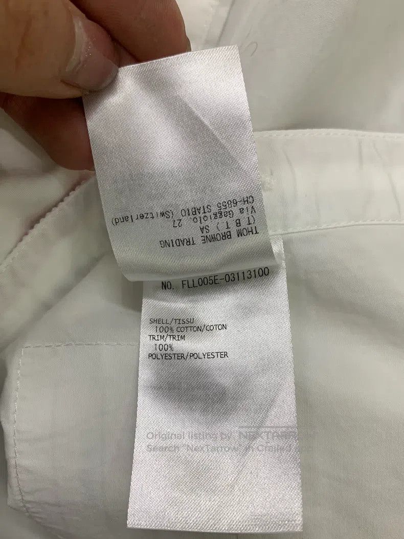 Thom Browne Thom Browne White Long Sleeve Shirt Size XS / US 0-2 / IT 36-38 - 6 Thumbnail