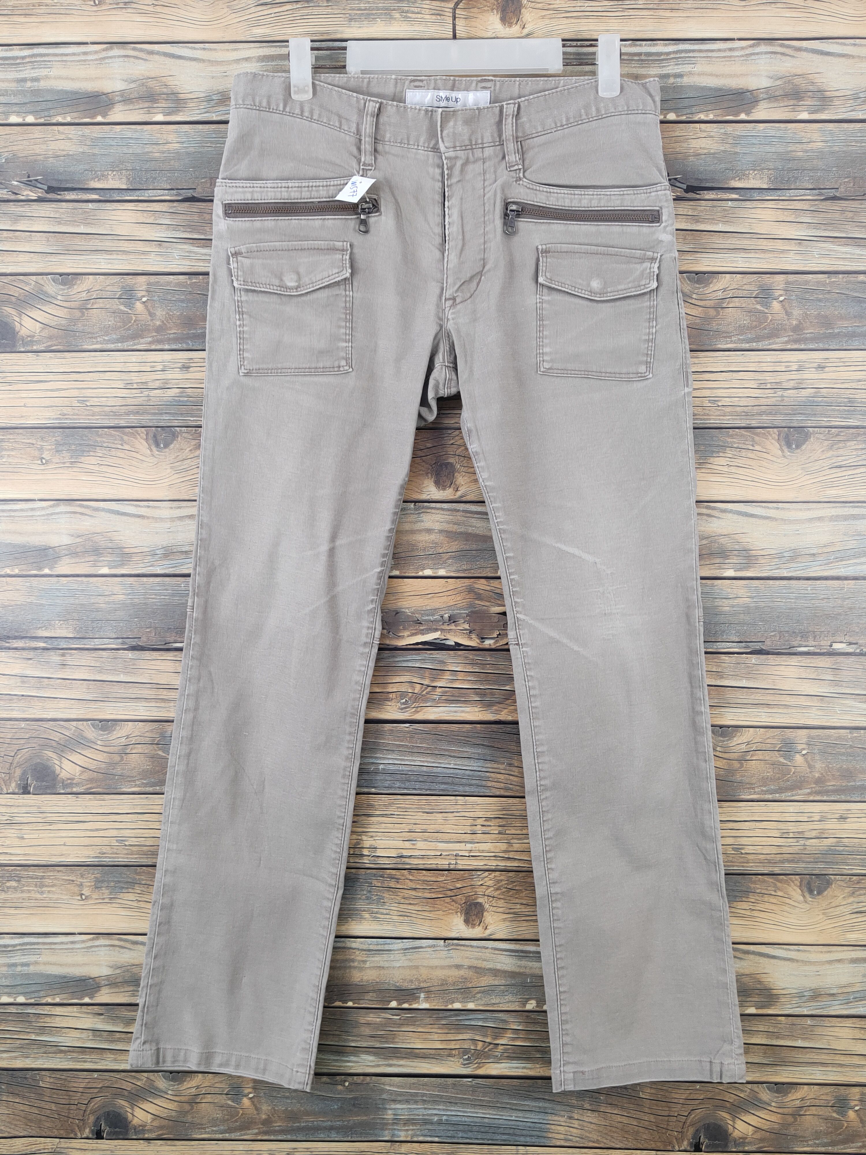 Japanese Brand Uniqlo Beige Multipocket cargo Casual Pants #W1577 Size 31" - 1 Thumbnail