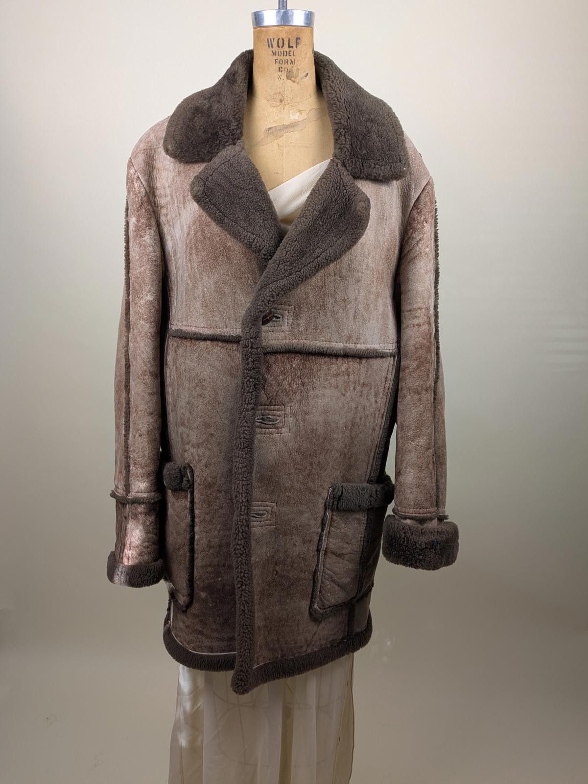 Other 1970's Canadian sheepskin suede patchwork coat Size US L / EU 52-54 / 3 - 1 Thumbnail