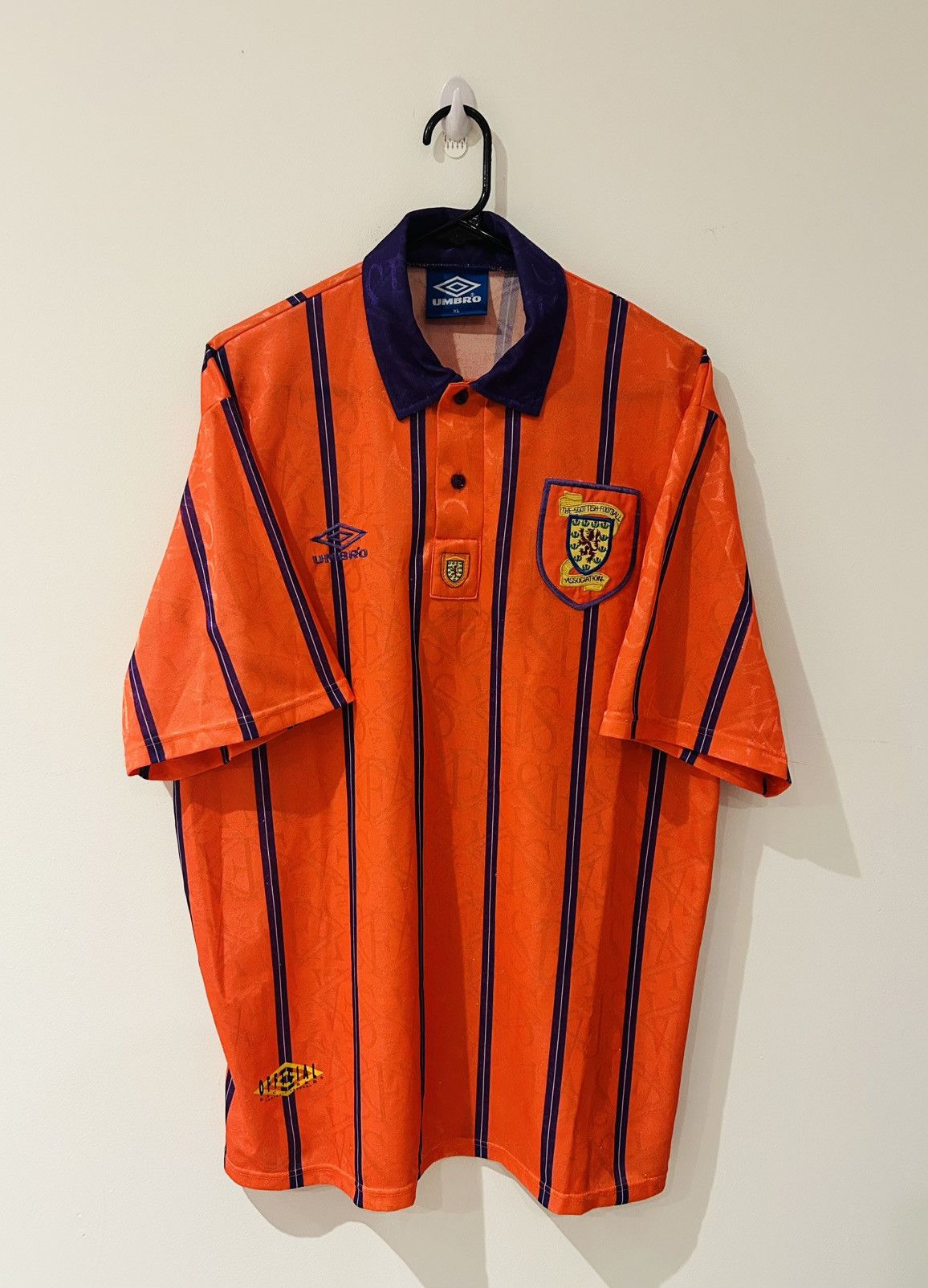 Scotland 1992 away jersey