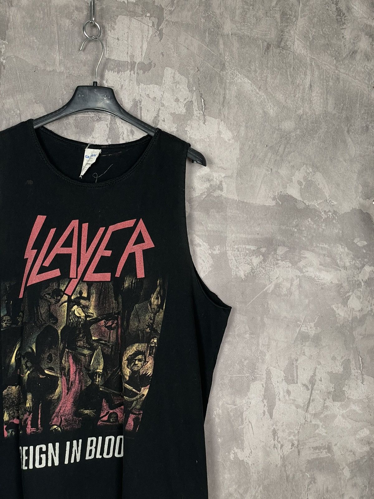 Slayer × Vintage Vintage Slayer Distressed Punk Grunge Rock Band Tank Top Size US M / EU 48-50 / 2 - 4 Thumbnail