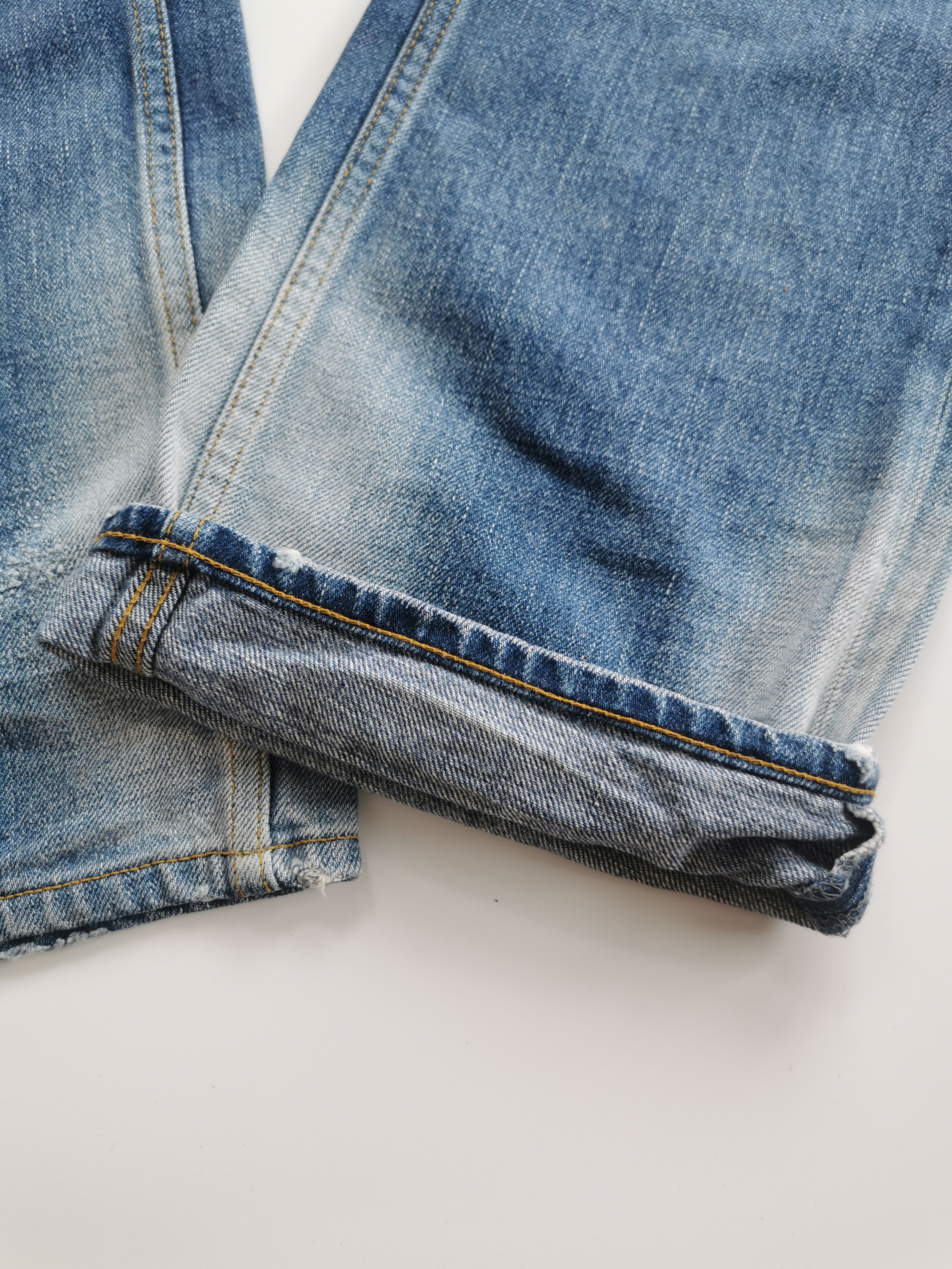 Full Count & Co. Flare Dresslave Distressed Faded Denim Jeans Like Fullcount Size US 30 / EU 46 - 8 Thumbnail