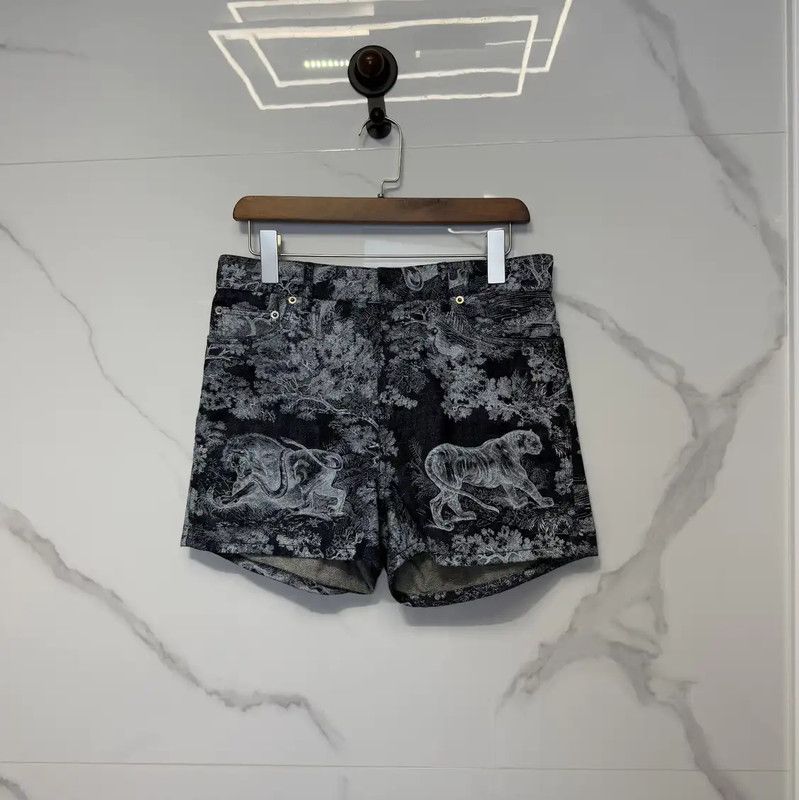 Dior Dior Summer Blue Cotton Printed Women's Shorts 0089 Size 23" - 1 Thumbnail