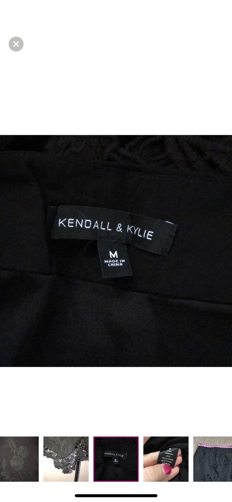 Kendall And Kylie Kendall & Kylie medium black embroidered mini skirt Size 28" / US 6 / IT 42 - 5 Thumbnail