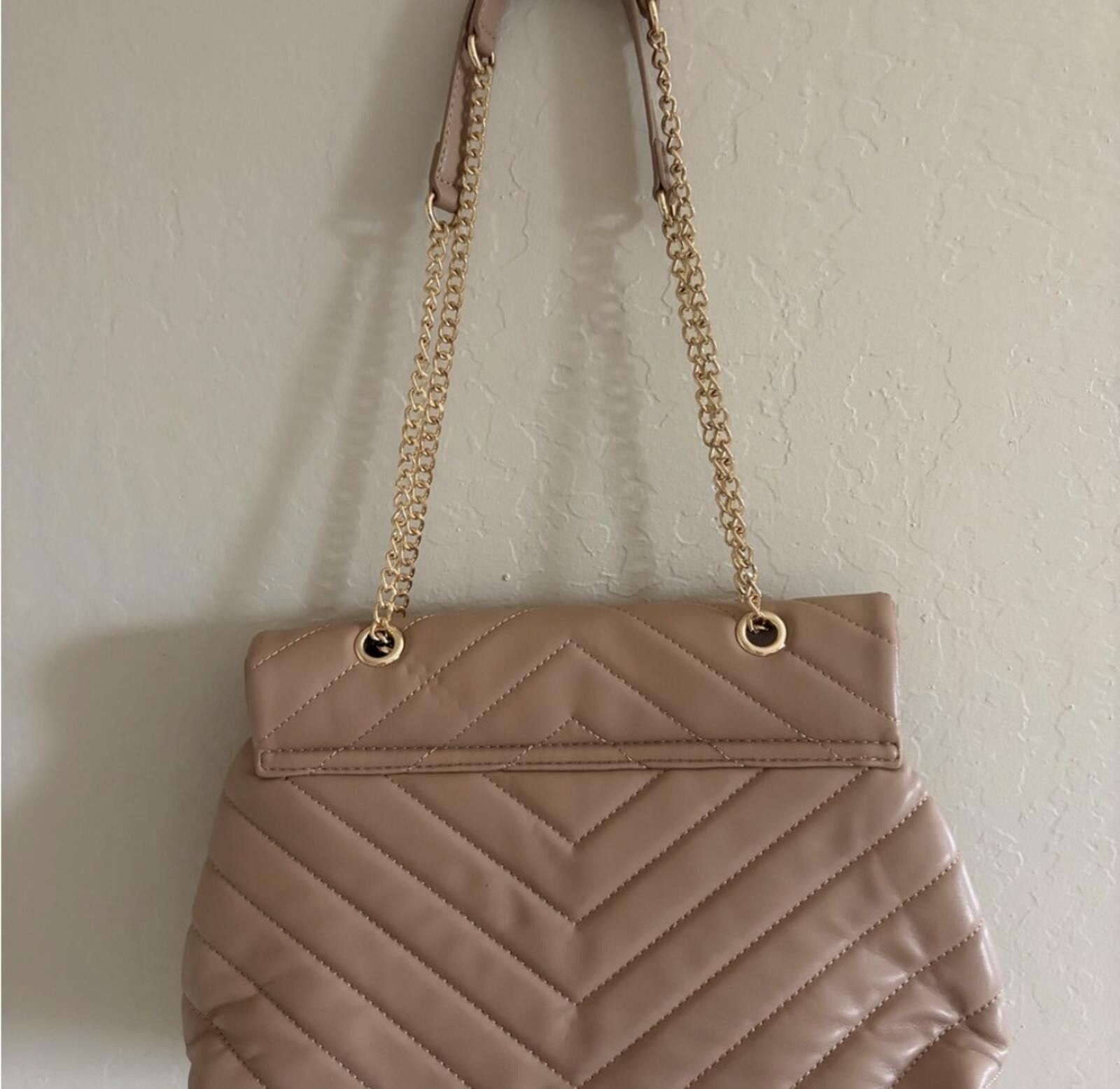 Shein Custom SHEIN Tan Quilted Shoulder Bag Size ONE SIZE - 6 Thumbnail