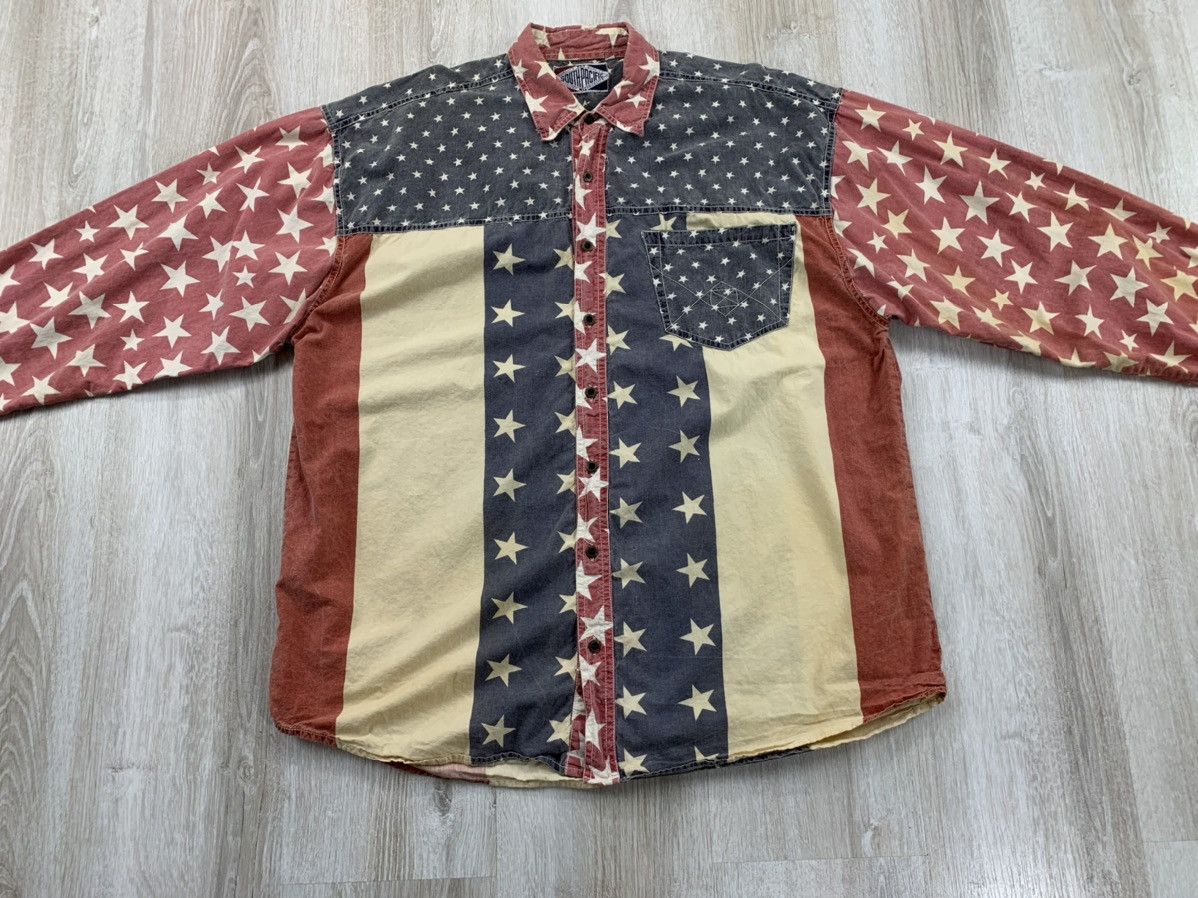 Vintage Mens vintage shirt American Flag Size L Size US L / EU 52-54 / 3 - 2 Thumbnail