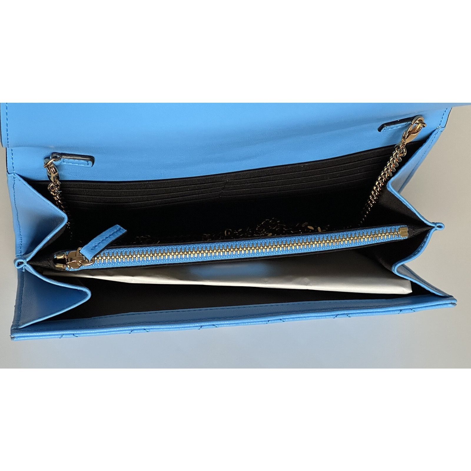 Versace Versace Evening Quilted Leather Blue Shoulder Bag DBSI159S Size ONE SIZE - 13 Thumbnail