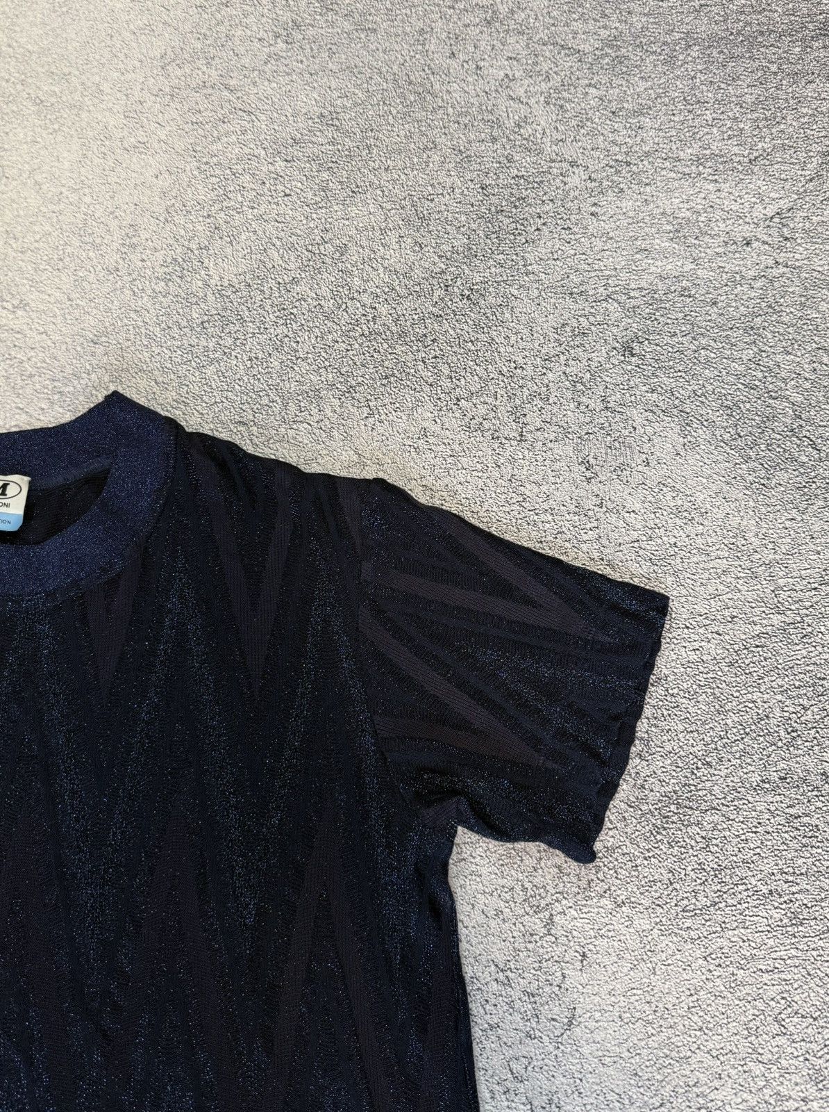 Missoni Missoni Lurex Zig Zag T-Shirt Metallic Textured Knit Top XS Size XS / US 0-2 / IT 36-38 - 6 Thumbnail