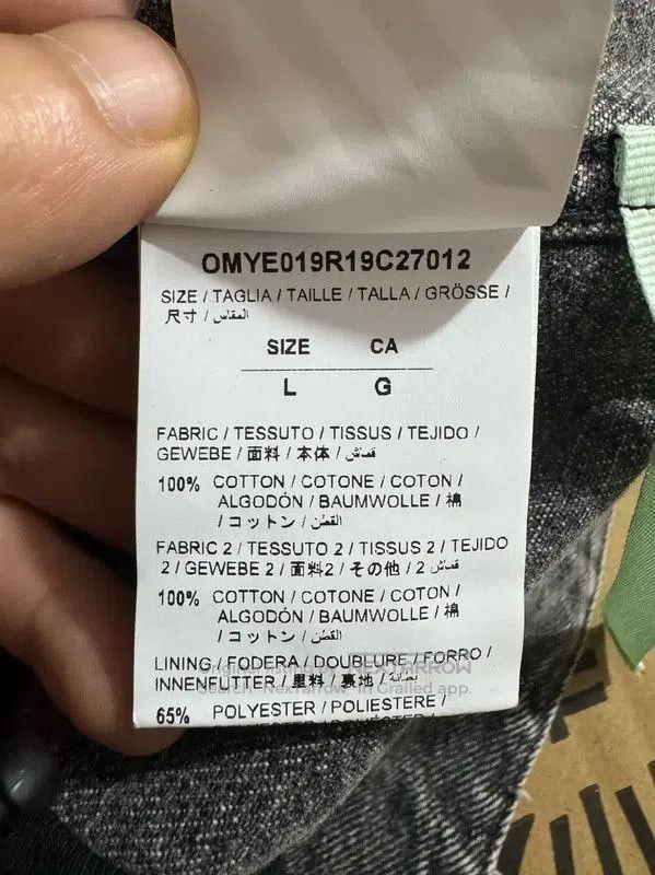 Off-White Off-White Men's Black Gray Embroidered Jacket . Size US L / EU 52-54 / 3 - 6 Thumbnail