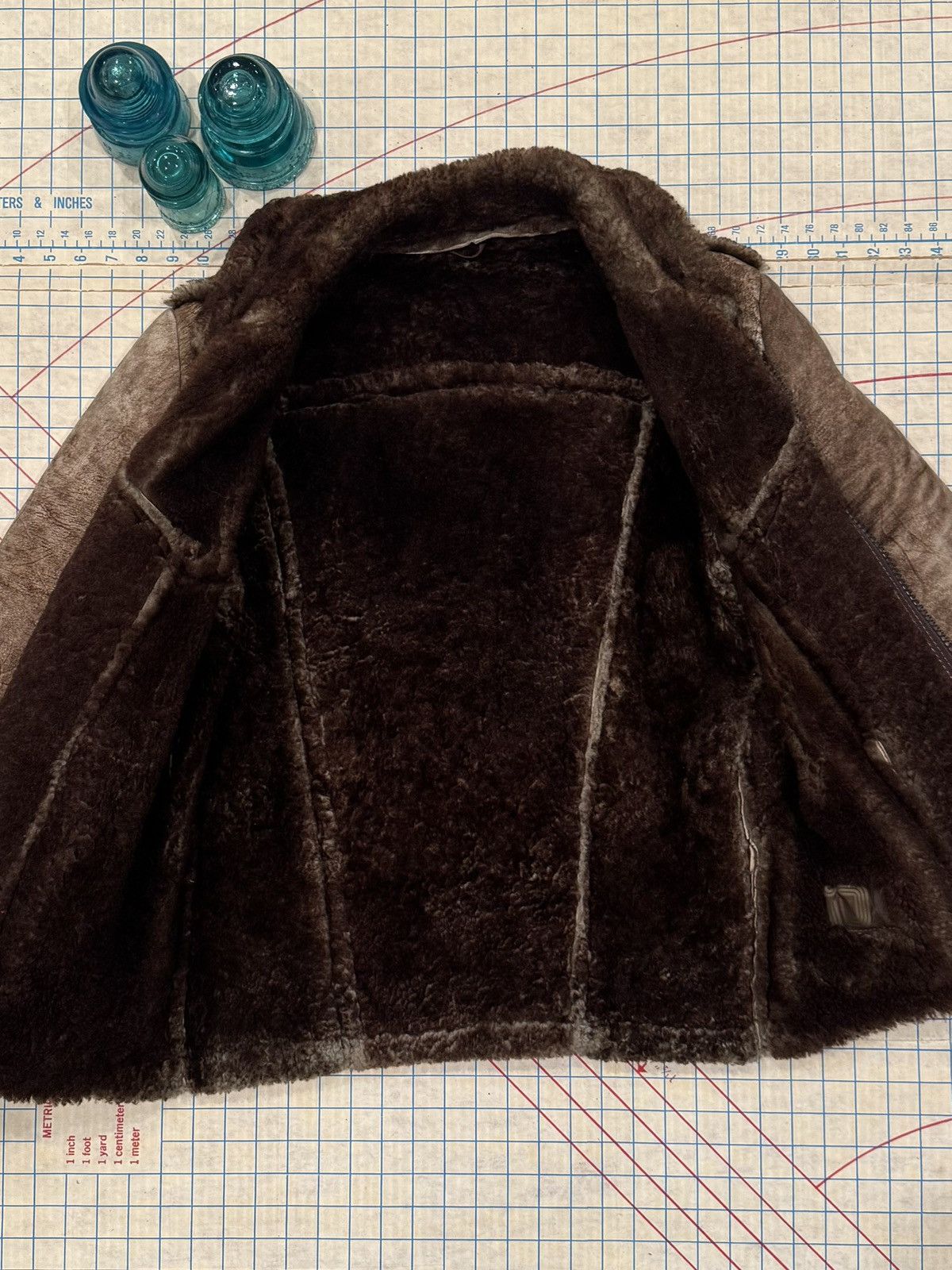 Vintage Vintage Rice ID Sheepskin Shearling Jacket Dark Brown Medium Size US M / EU 48-50 / 2 - 6 Thumbnail