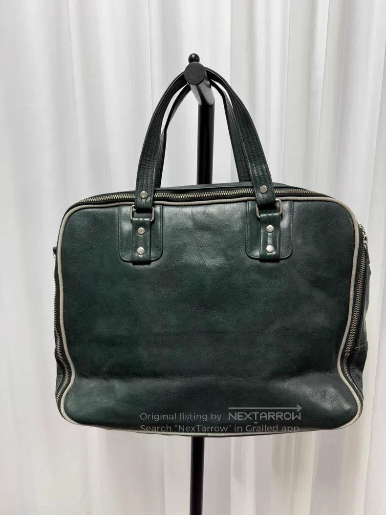 Comme des Garcons Comme des Garcons Dark green vintage waxed leather handbag Size ONE SIZE - 5 Thumbnail