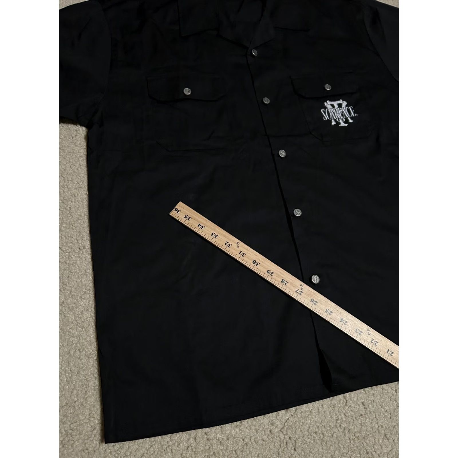 Dragonfly Scarface Button Up Shirt Men's 1XL Multicolor Al Pacino Tony Montana Classic, Men's — image 5 of 6