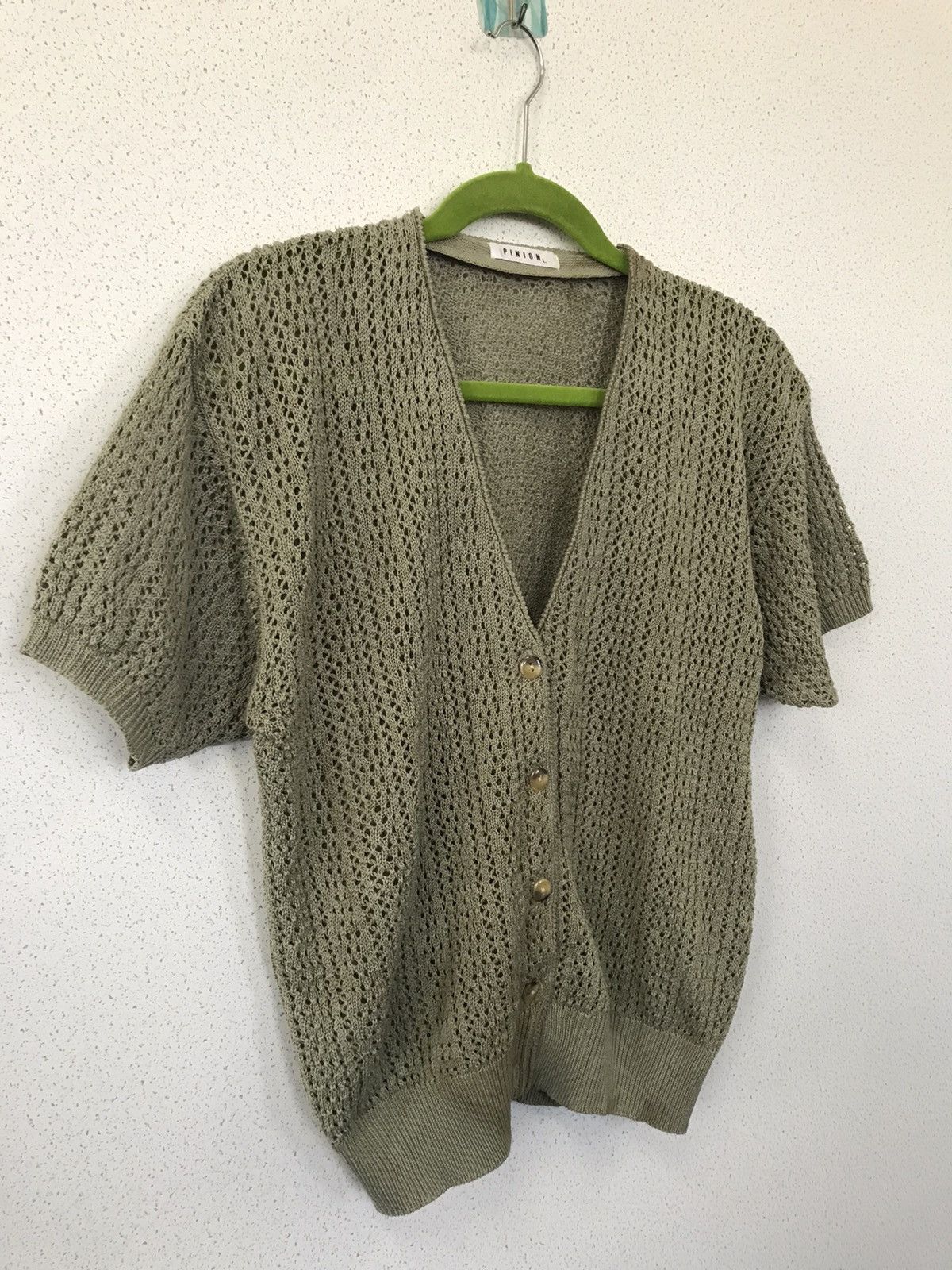 Vintage 🌿 Pinion Olive Knit Cardigan - Size L 🌿 Size US L / EU 52-54 / 3 - 3 Thumbnail