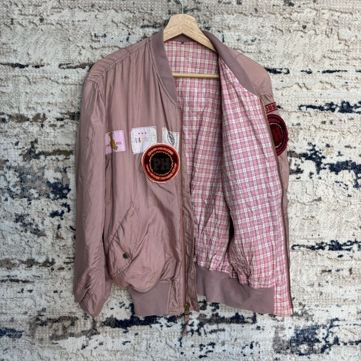Karl Helmut × Pink House Vintage Pink House Bomber Jacket Rare Design Size US L / EU 52-54 / 3 - 11 Thumbnail