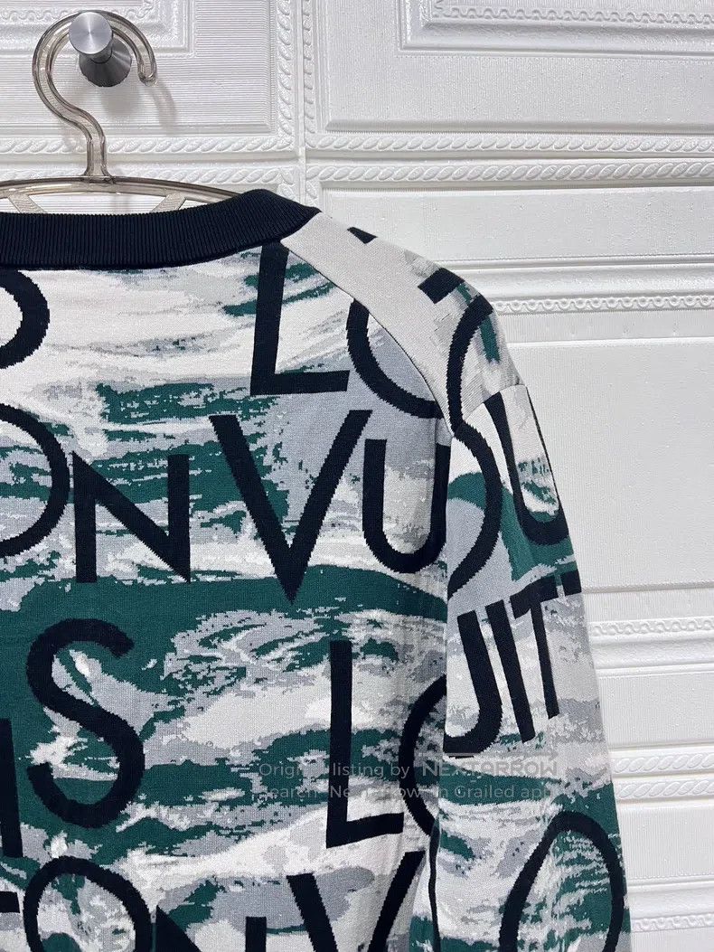Louis Vuitton Louis Vuitton Full logo crewneck color-block cotton knit s Size US XL / EU 56 / 4 - 5 Thumbnail