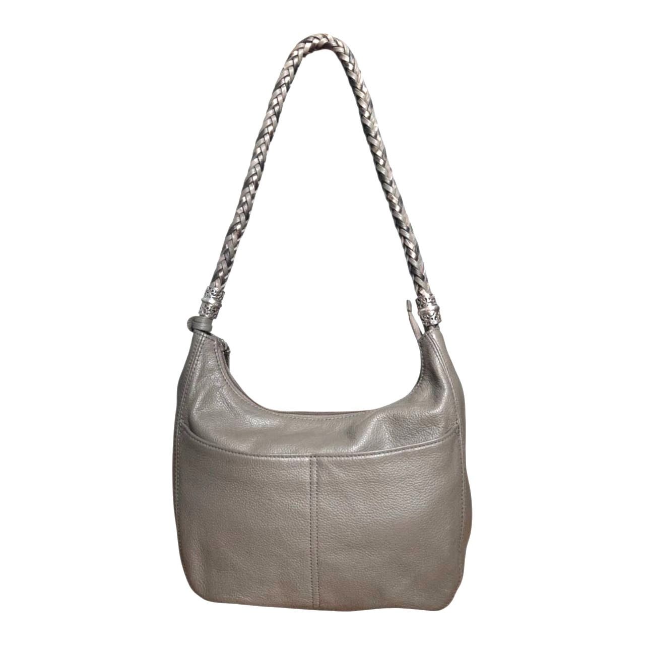 Brighton Brighton Tan/Gray Leather Shoulder Bag Purse Size ONE SIZE - 2 Thumbnail