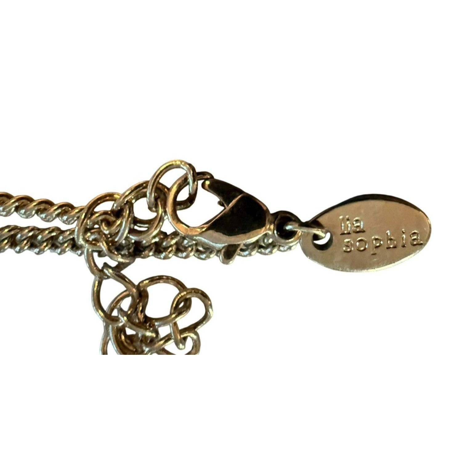 Other Lia Sophia Silver Tone & Pink Flower Bead Necklace Adjustabl Size ONE SIZE - 4 Thumbnail