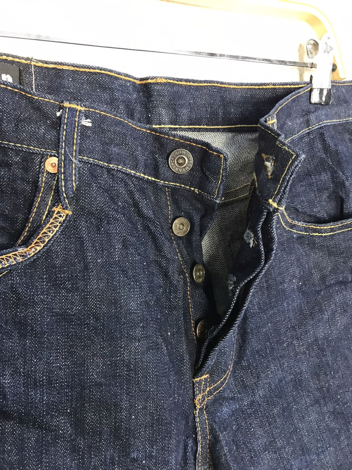 Denime Rare S.h.owin Showin Company Indigo Denim Selvedge Jeans Size US 32 / EU 48 - 4 Thumbnail