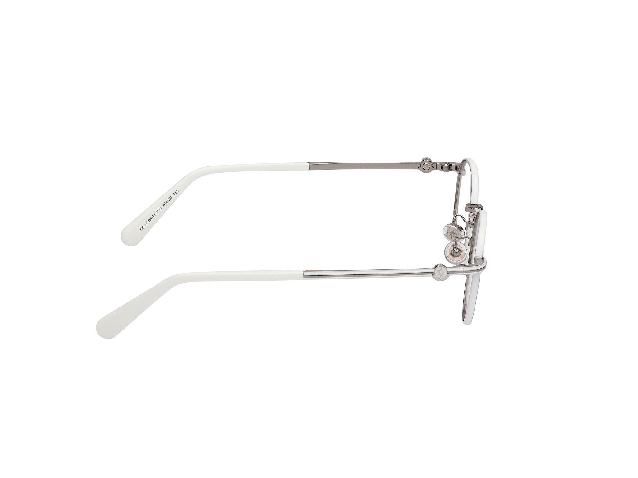 Moncler o1y0225 Size : OS / 48 mm Eyeglass Frame in White/Silver Size ONE SIZE - 7 Thumbnail