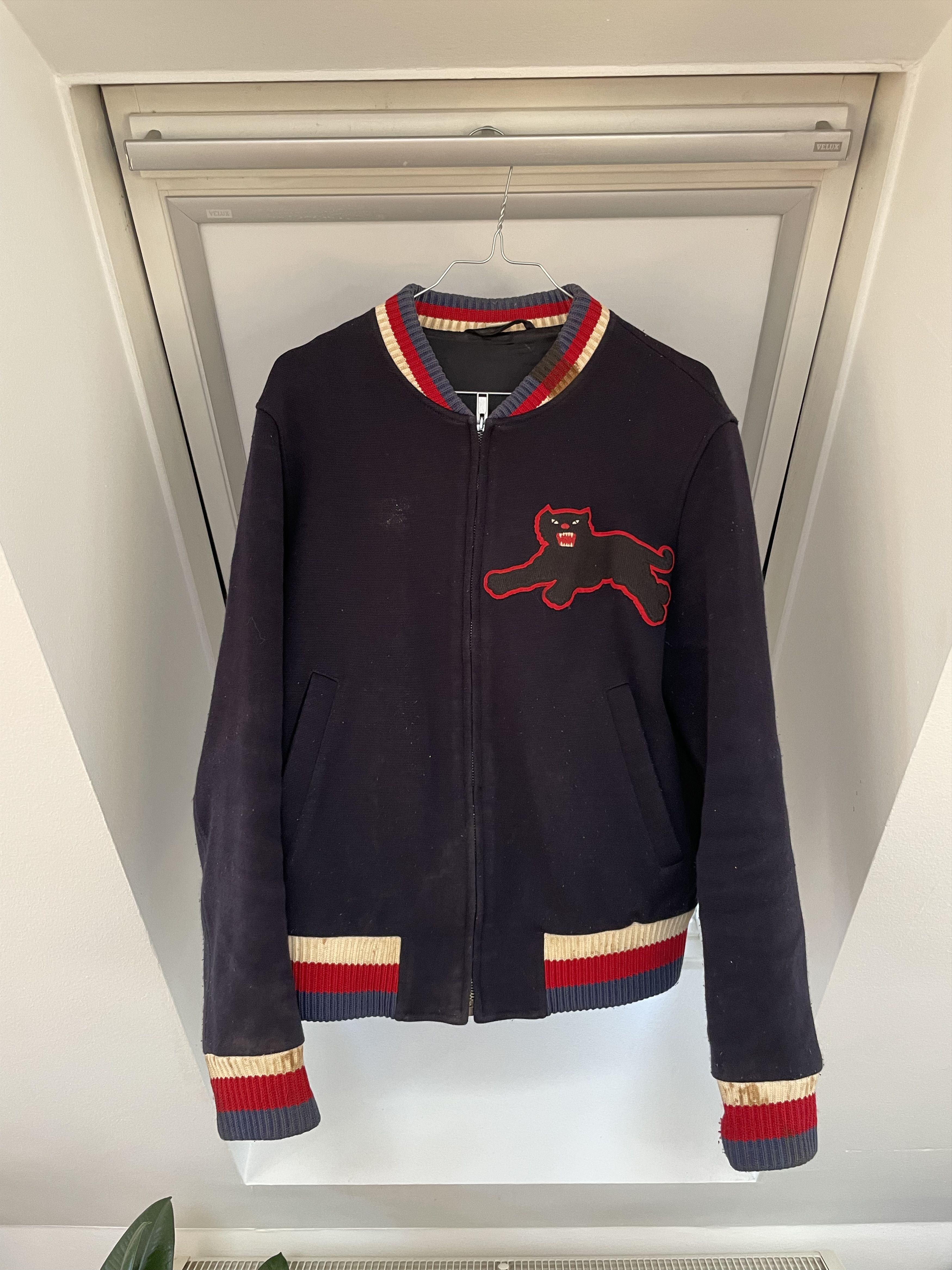 Gucci Gucci Bomber with Embroidered Panther Size US S / EU 44-46 / 1 - 1 Thumbnail