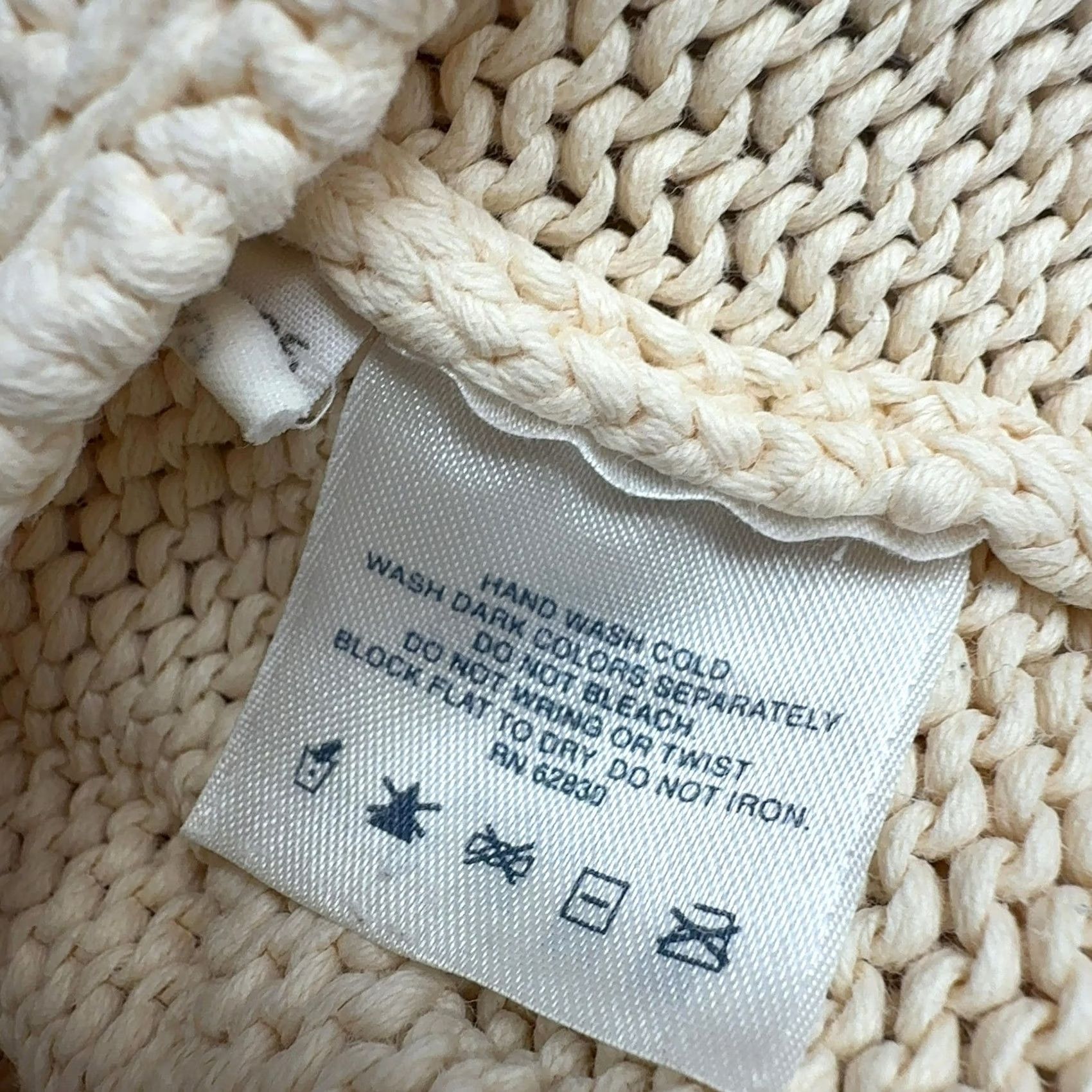 Lands' End VTG Lands End Sweater Womens M Cream Cotton Cable Knit Crewneck Classic Preppy Size M / US 6-8 / IT 42-44 - 4 Thumbnail