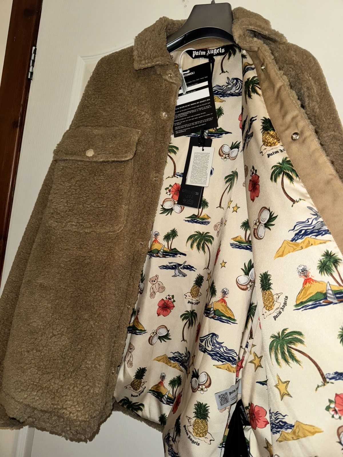 Palm Angels Palm Angels Camel Bear In Mind Overshirt. Size L . 50 Size US M / EU 48-50 / 2 - 4 Thumbnail