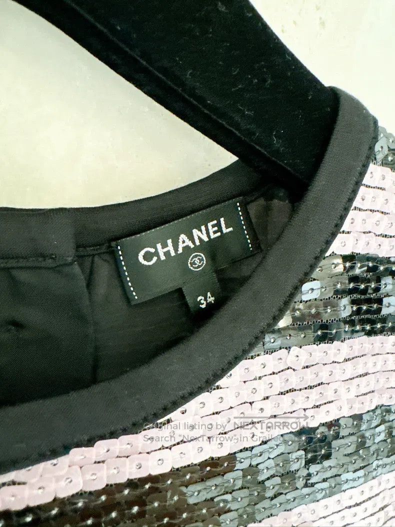 Chanel Chanel 22C Early Spring Vacation Full Sequin Striped Vest Size XXS / US 00 / IT 34 - 7 Thumbnail